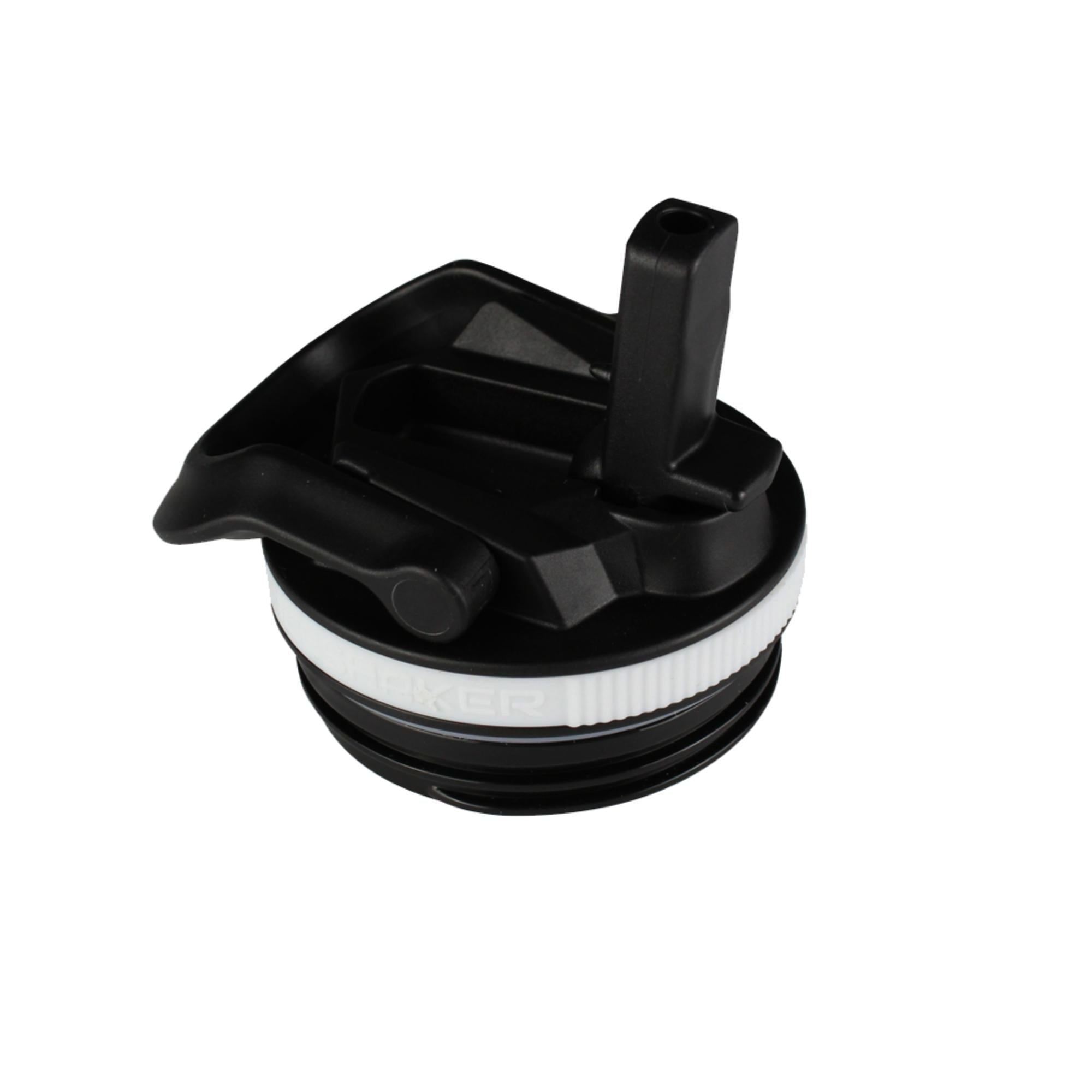 14oz & 20oz Sport Bottle Lid - Black Lid with White Band