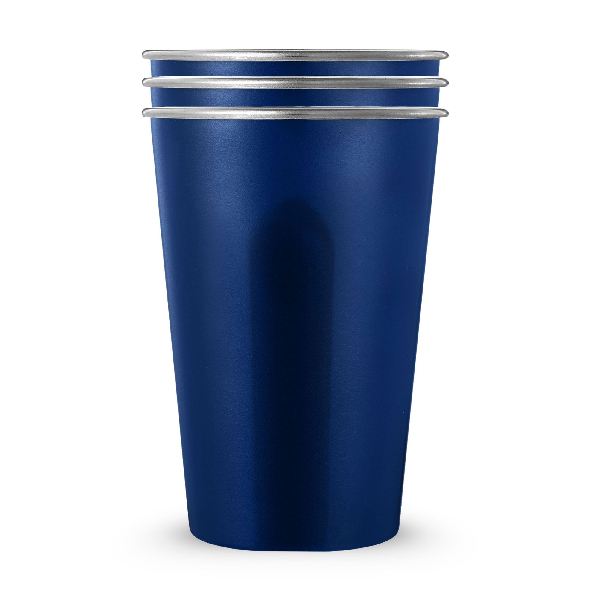 Navy 20oz Stainless Steel Cups - 3 Pack