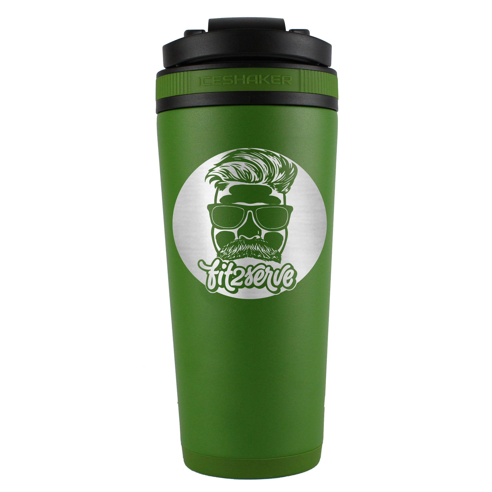 FIT2SERVE Green 26oz Shaker
