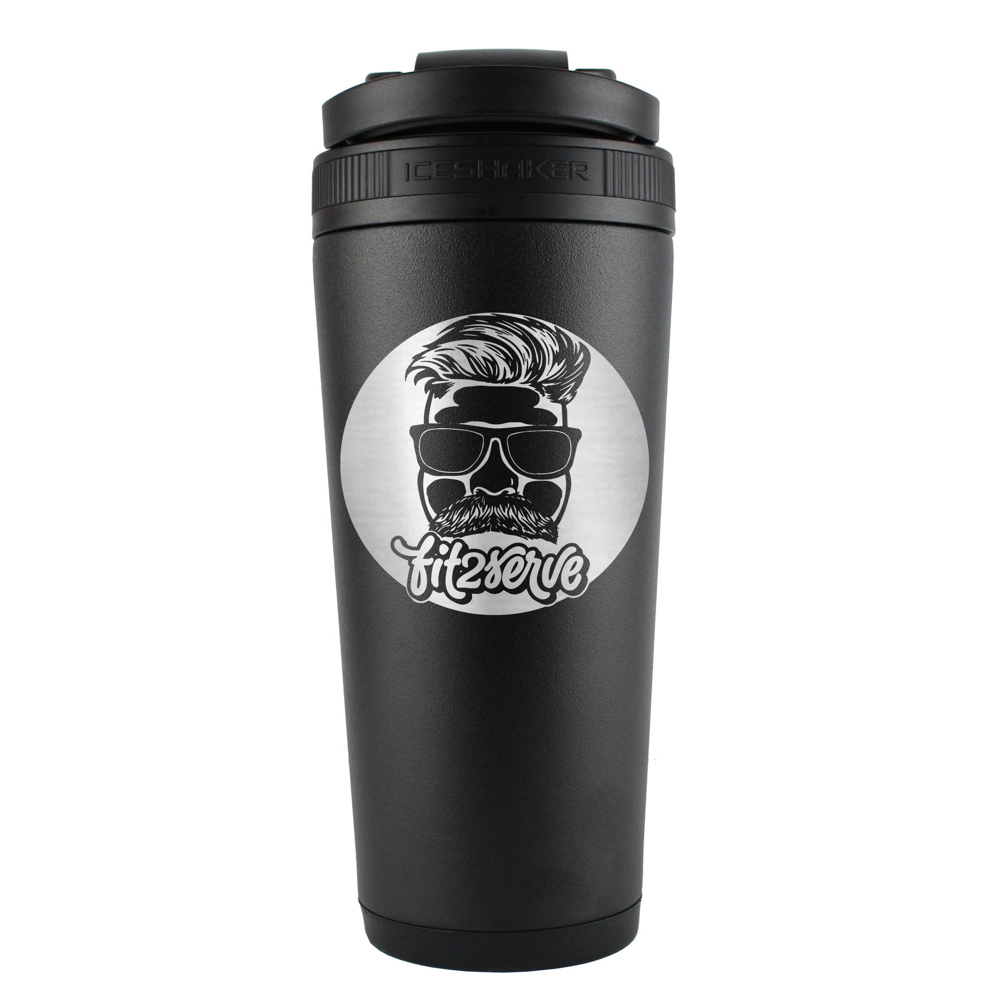 FIT2SERVE Black 26oz Shaker