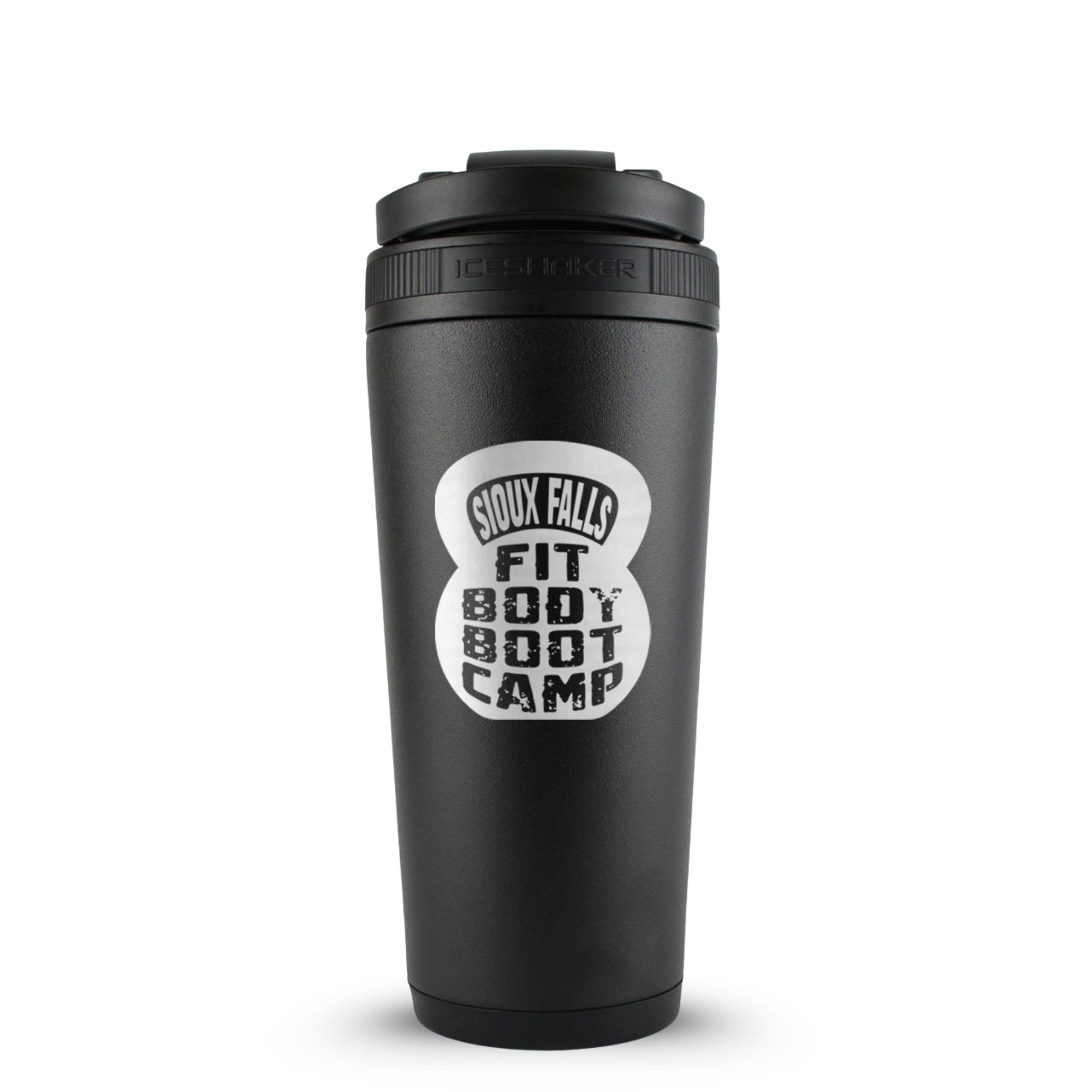Custom Sioux Falls Fit Body Boot Camp Kettlebell 26oz Ice Shakers