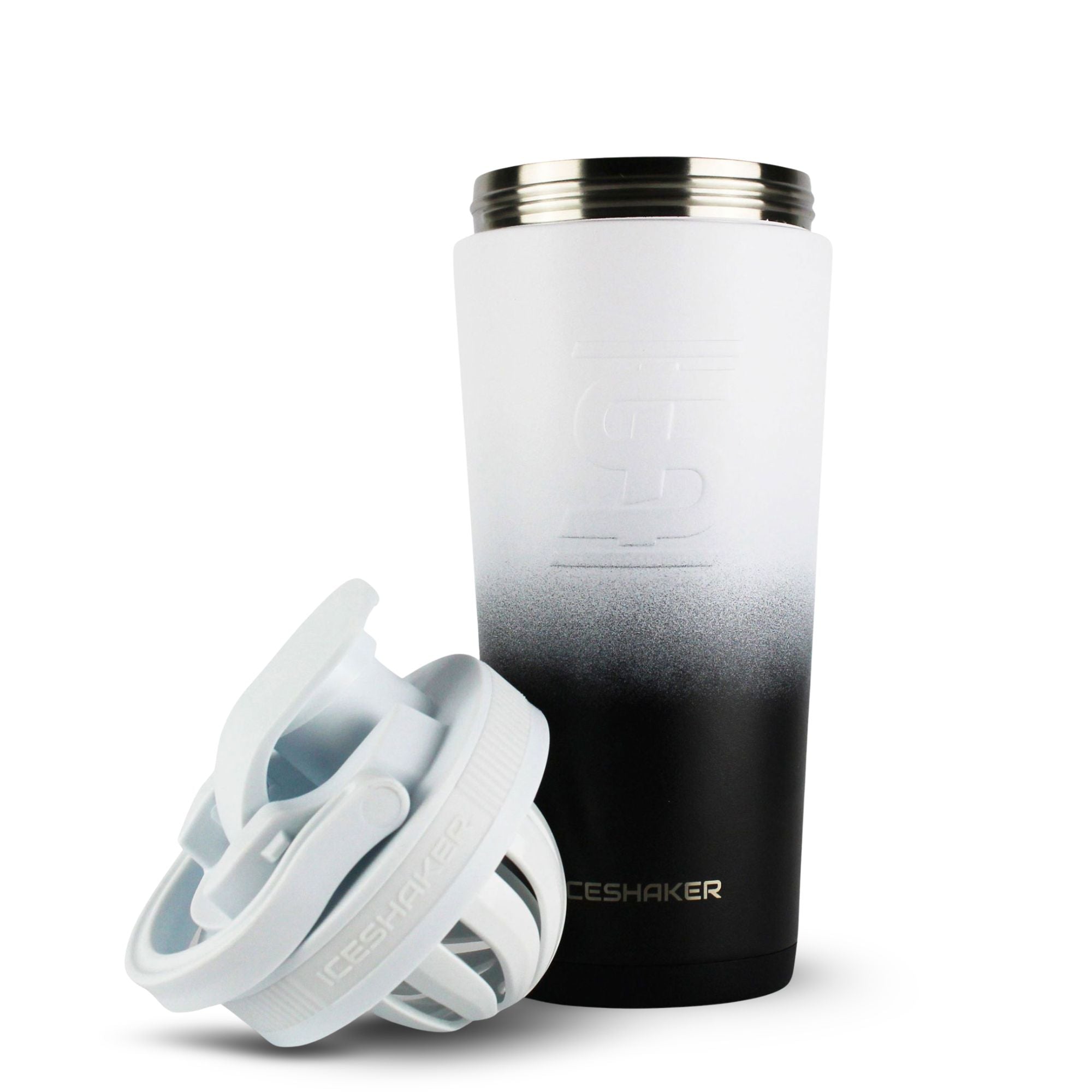 26oz Ice Shaker - Black White Ombre
