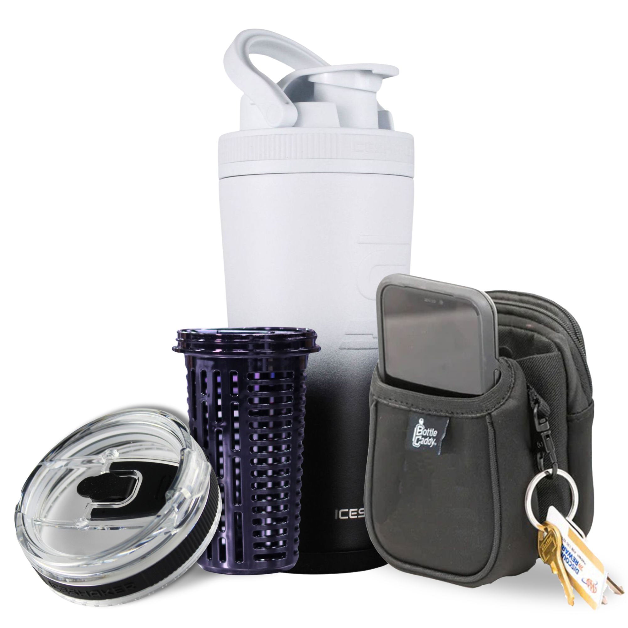 Black White Ombre 26oz Ice Shaker Bundle