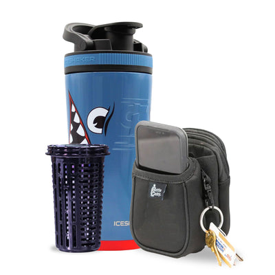 Blue Bomber 26oz Ice Shaker Bundle