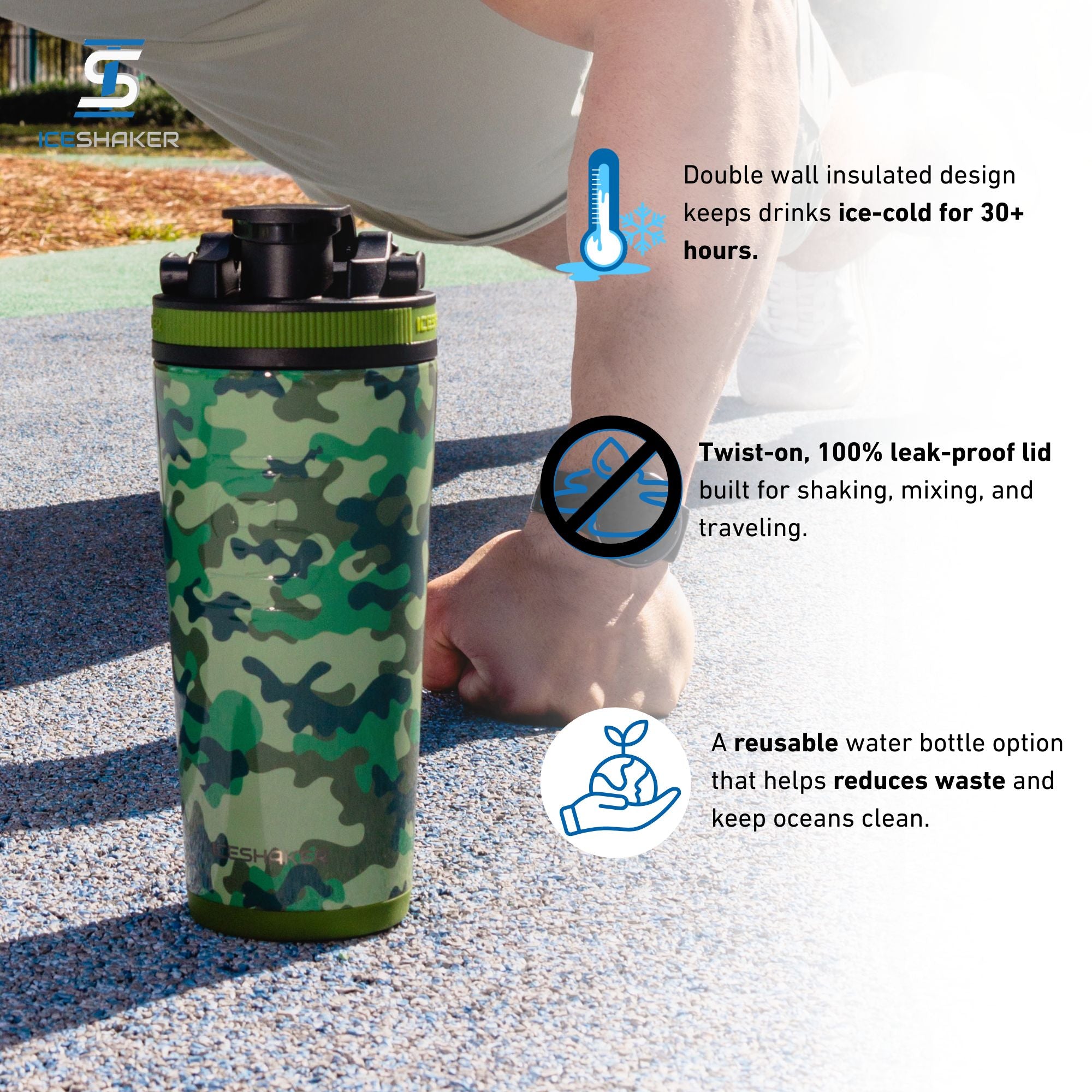 Ice Shaker 4D Series 26oz Shaker Bottles