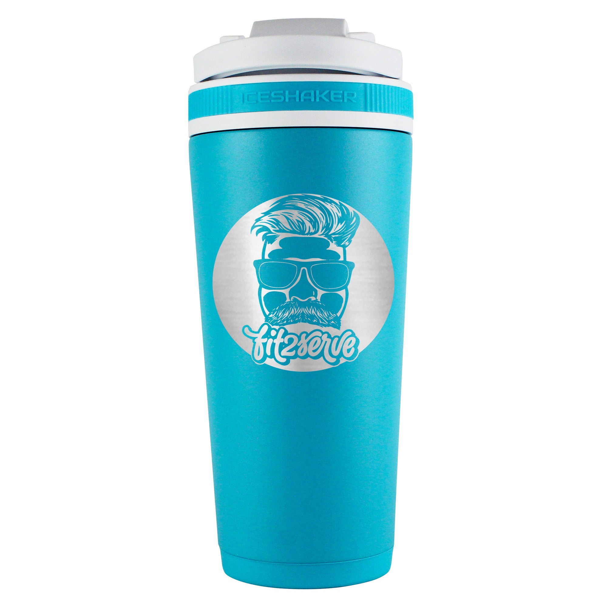 FIT2SERVE Caribbean Blue 26oz Shaker