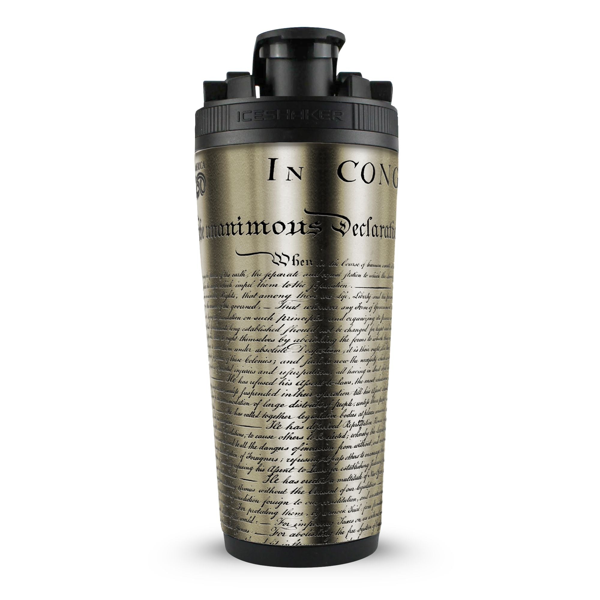 Ice Shaker Allegiance Series 26oz Shaker Bottle - Declaration of Independence