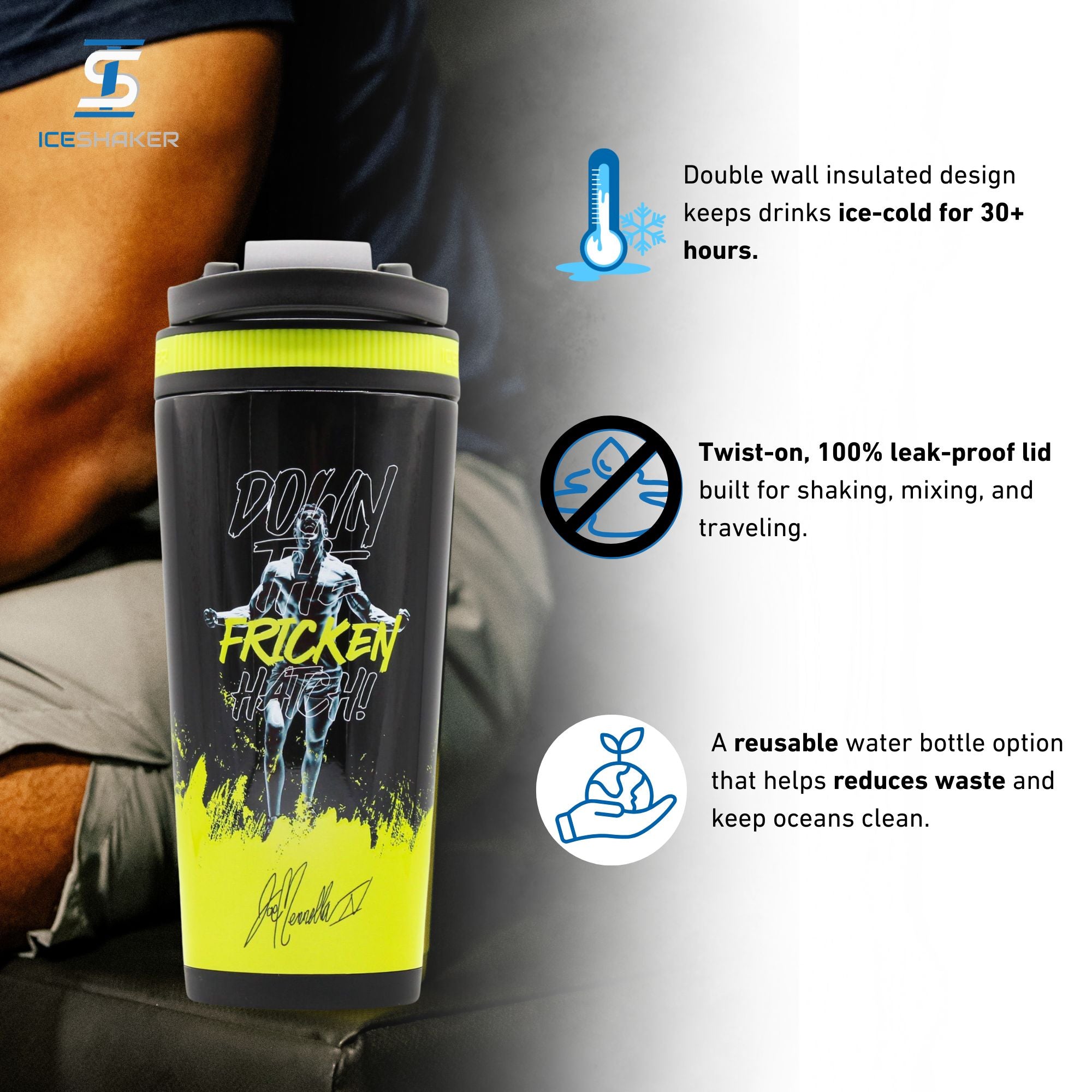 Ice Shaker 4D Series 26oz Shaker Bottles