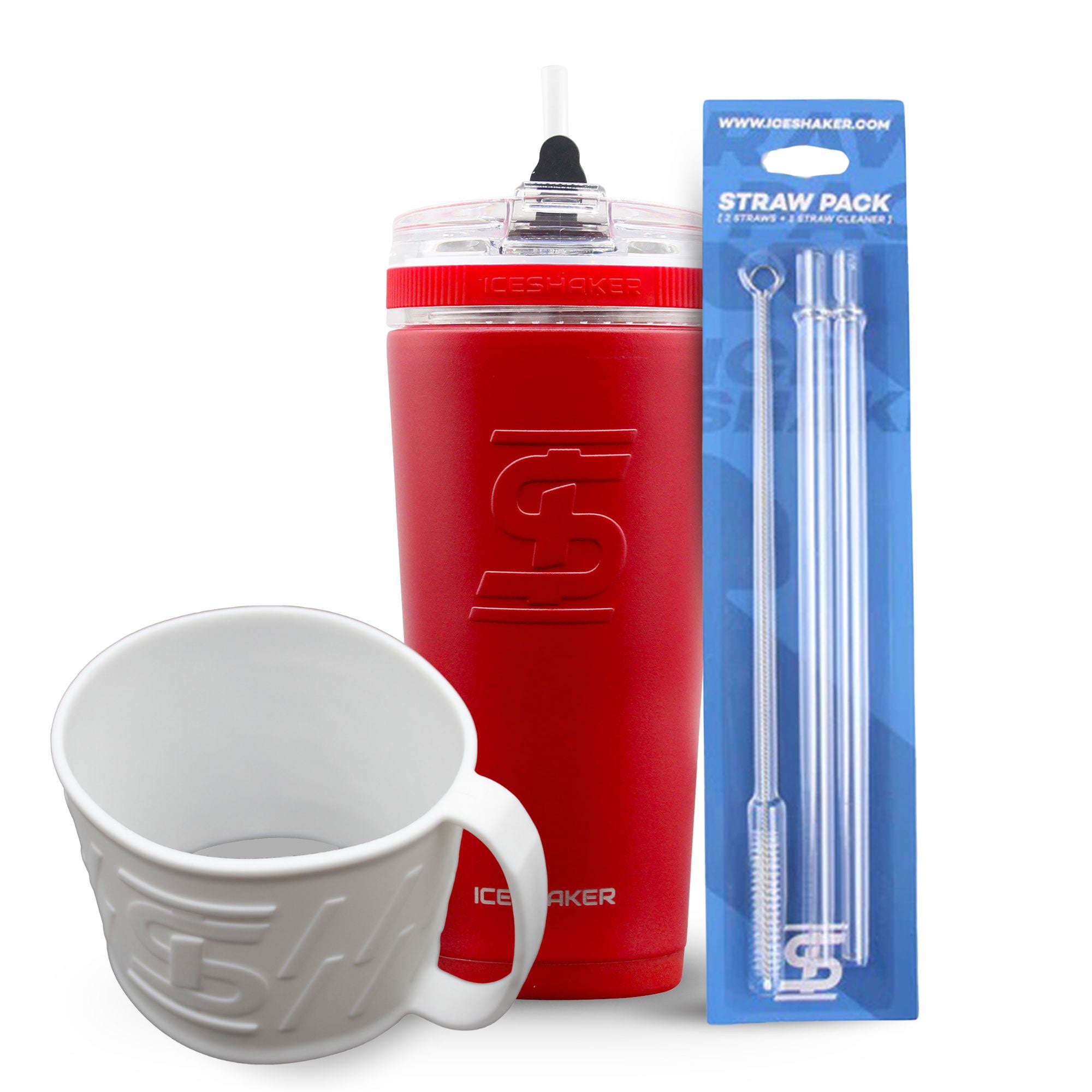 Red 26oz Flex Bottle Bundle