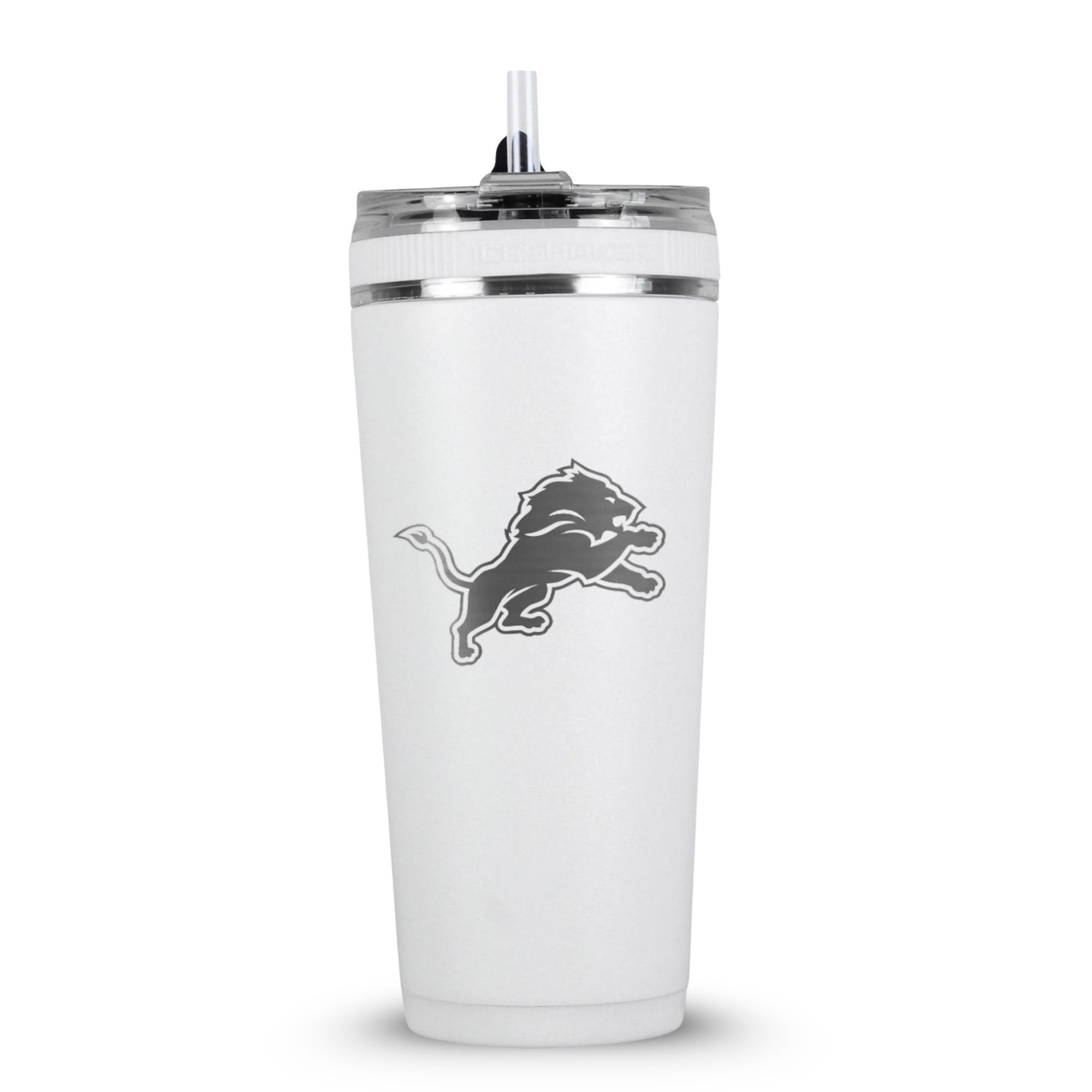 Officially Licensed Detroit Lions 26oz Flex Bottle - White
