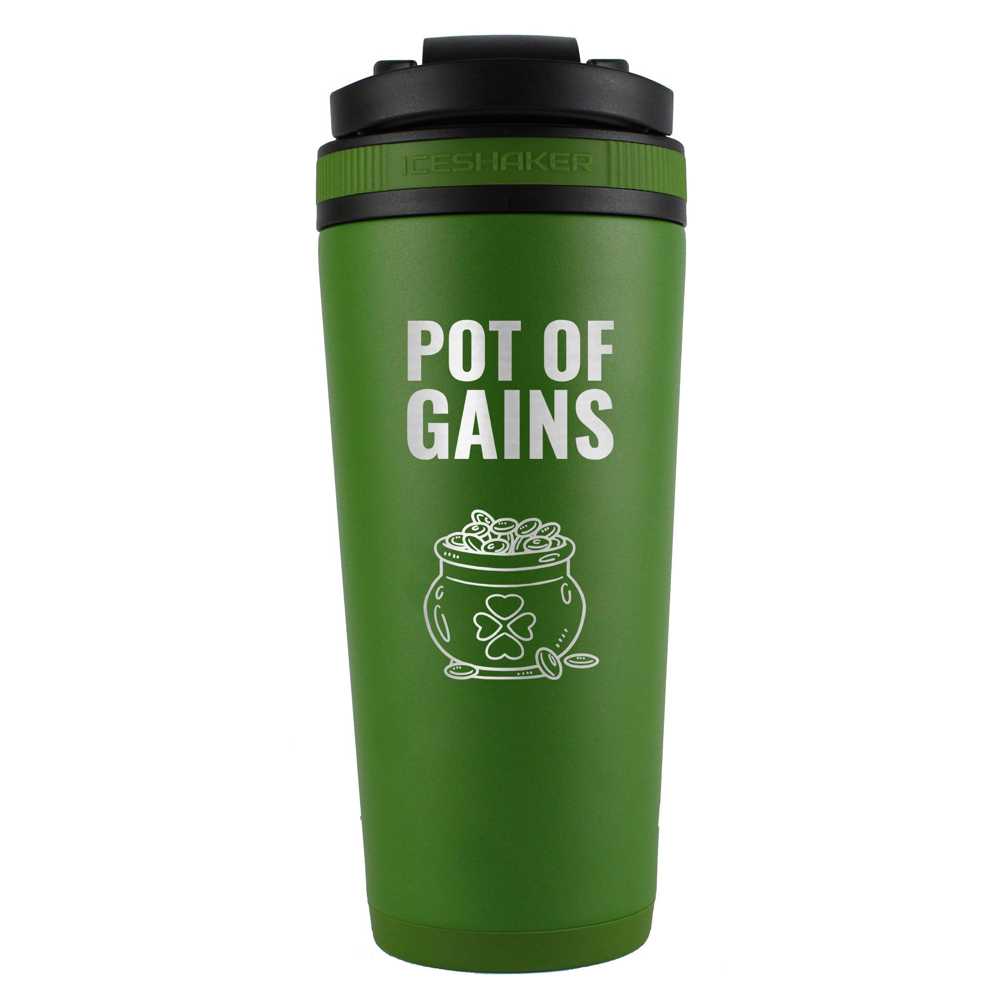St. Patrick's Day Pot-O-Gains 26oz Ice Shaker - Green