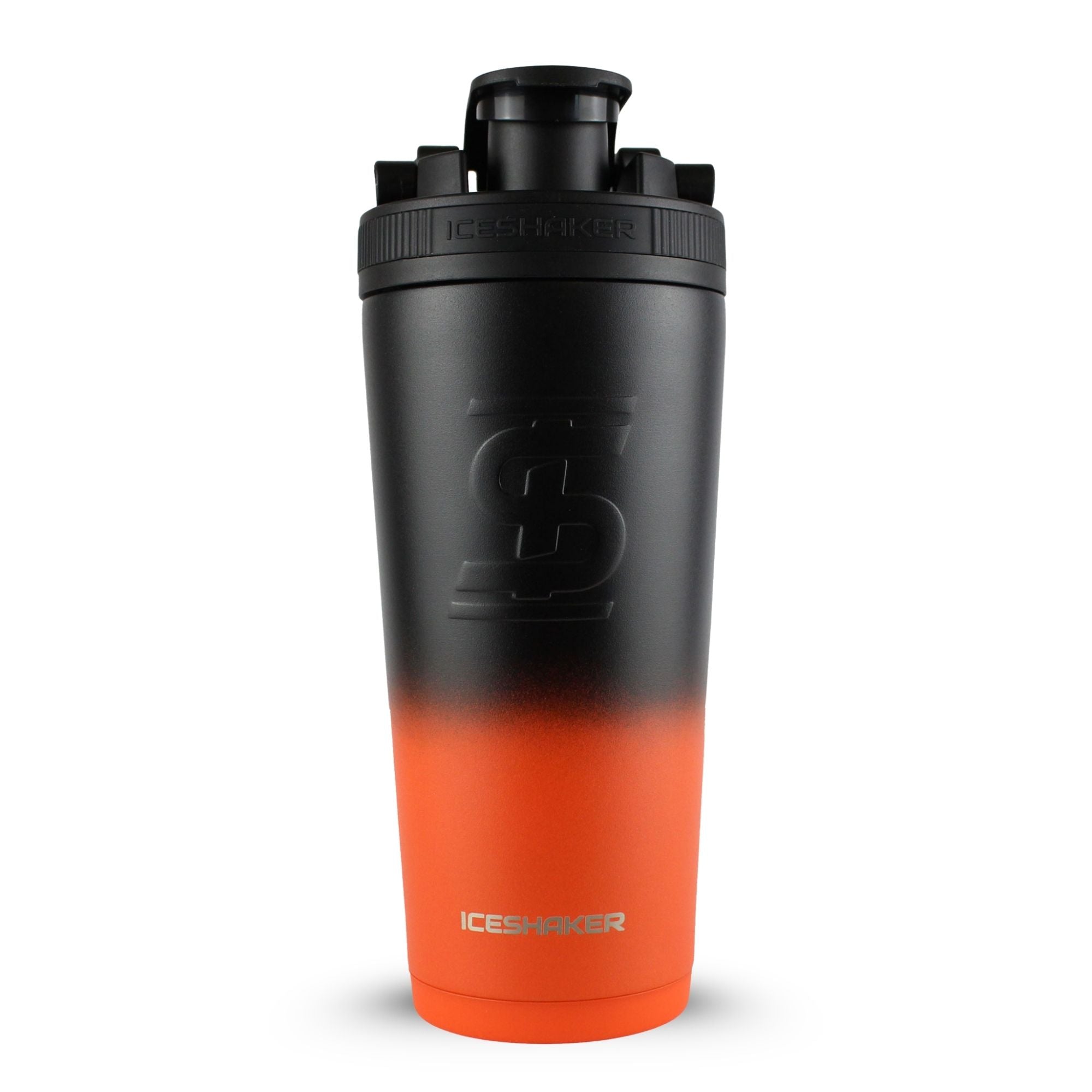 Ice Shaker Ombre Series 26oz Shaker Bottle - Orange Black Ombre
