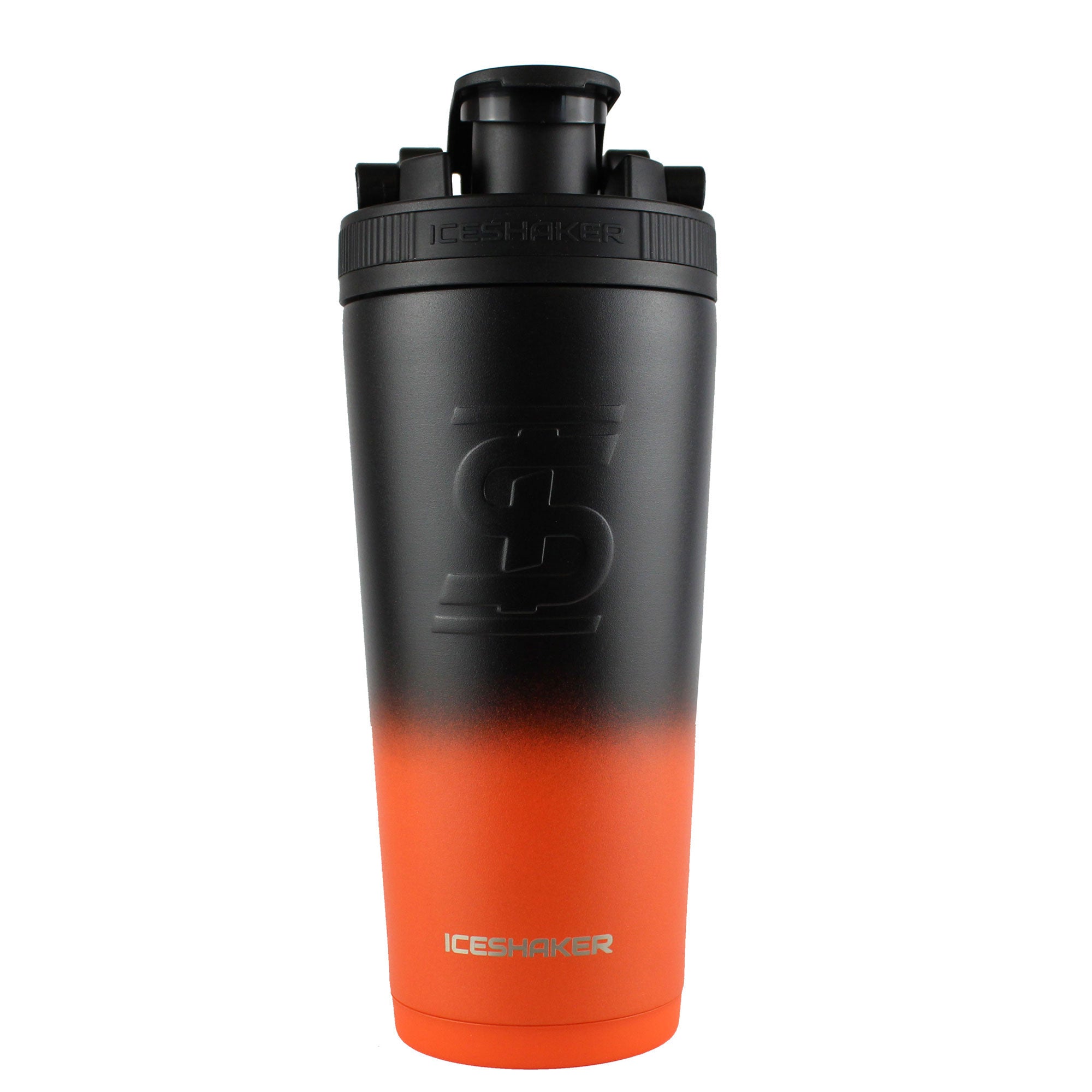 FIT2SERVE Orange Black Ombre 26oz Shaker