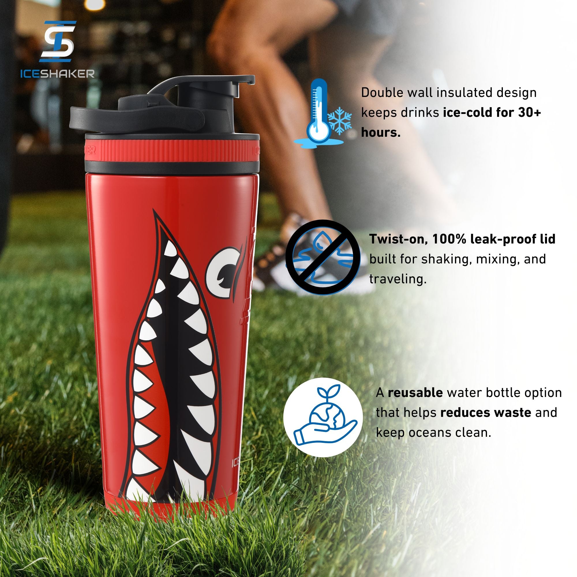 26oz Ice Shaker - Red Bomber