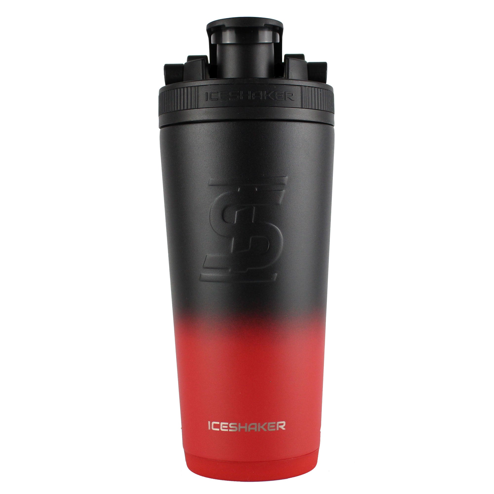 FIT2SERVE Red Black Ombre 26oz Shaker
