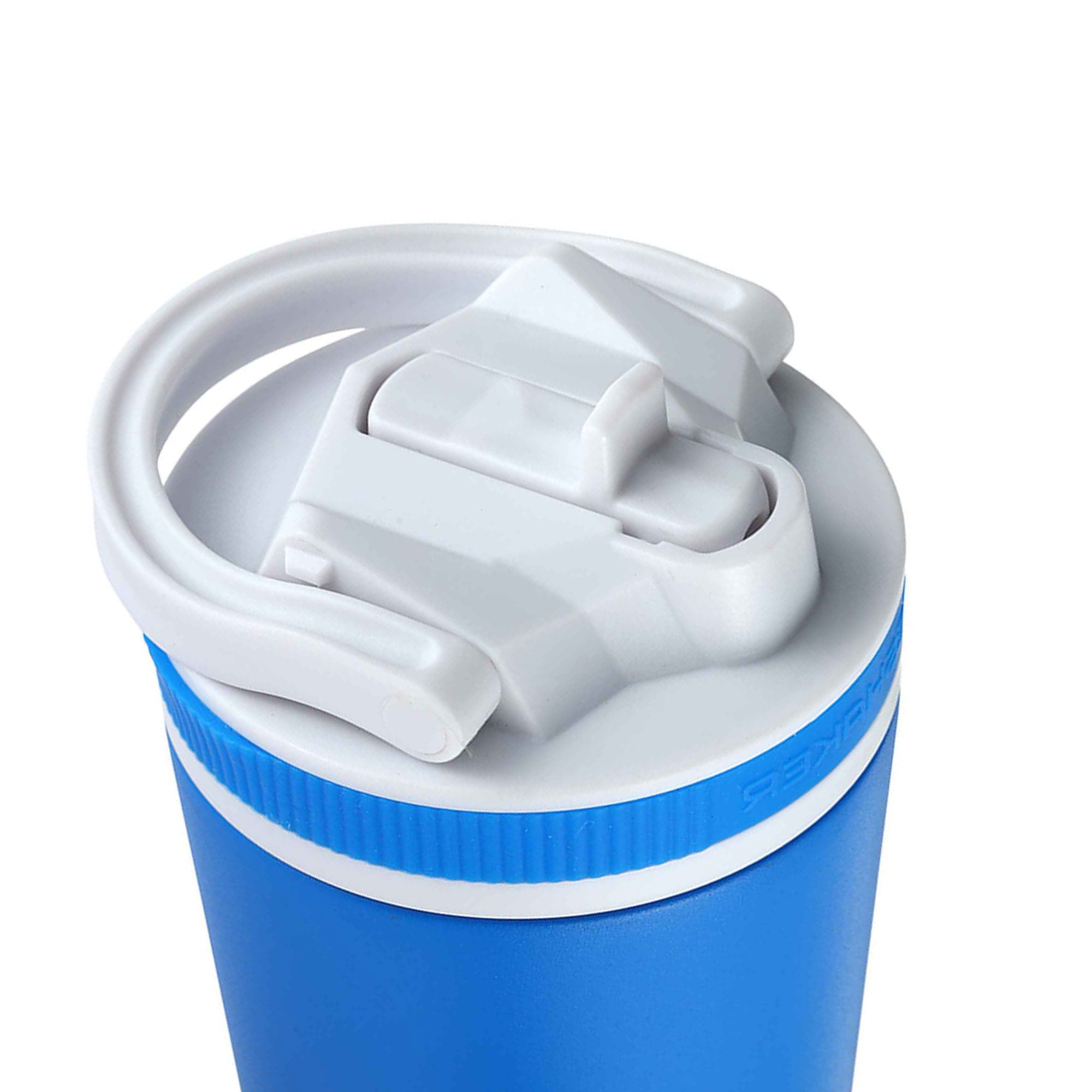 26oz Sport Lid & Internal Straw - White Lid with Royal Blue Band
