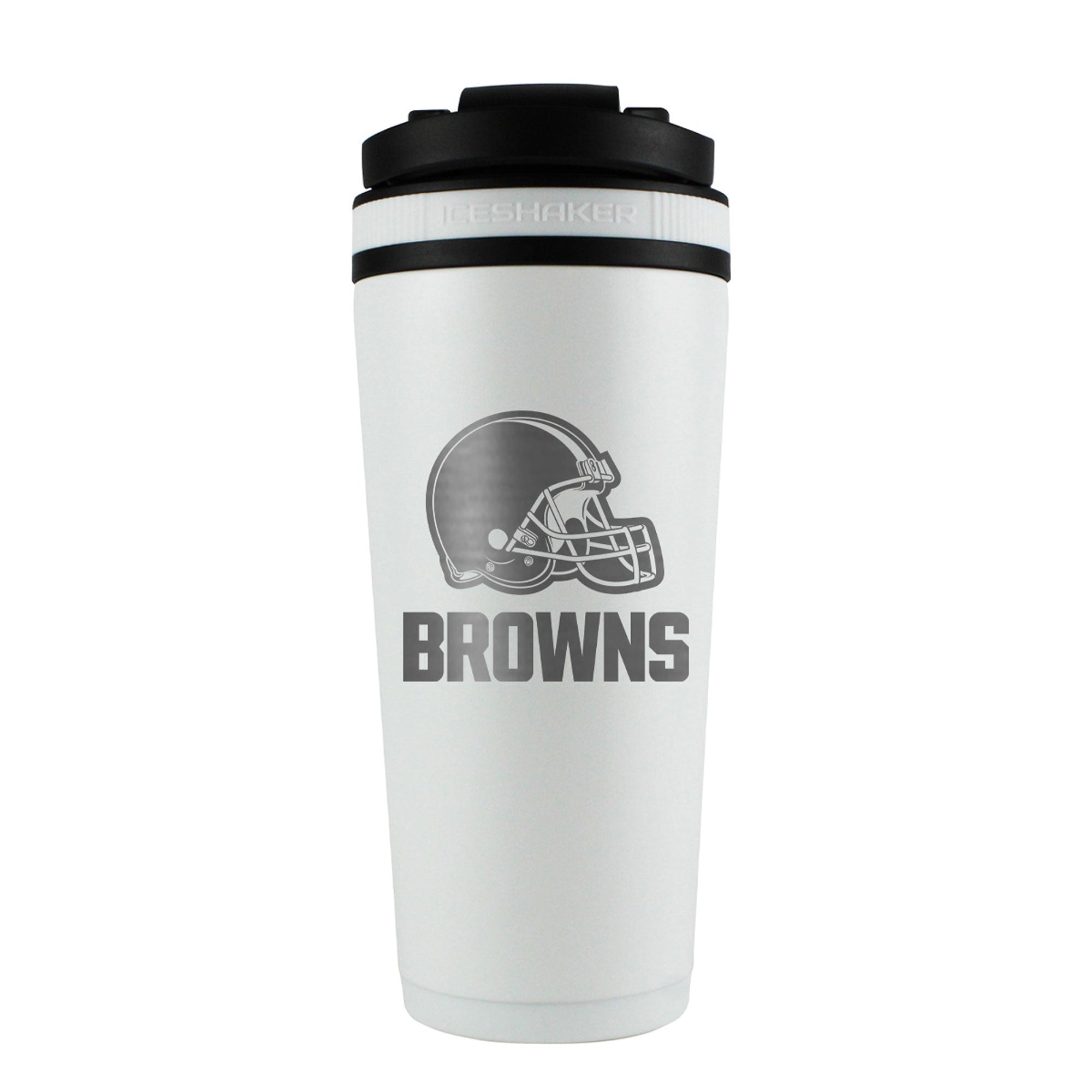 Officially Licensed Cleveland Browns 26oz Ice Shaker - White