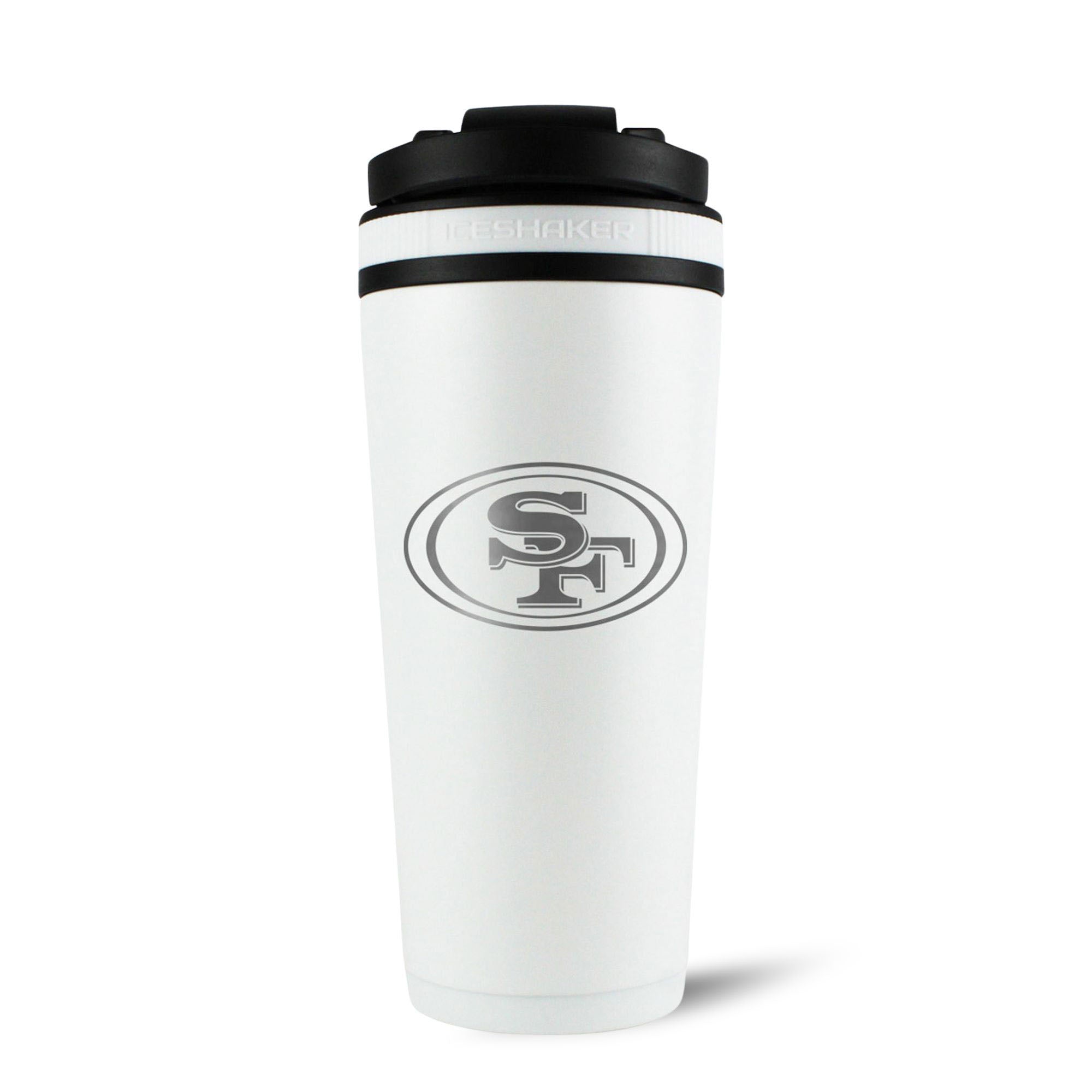 Officially Licensed San Francisco 49ers 26oz Ice Shaker White