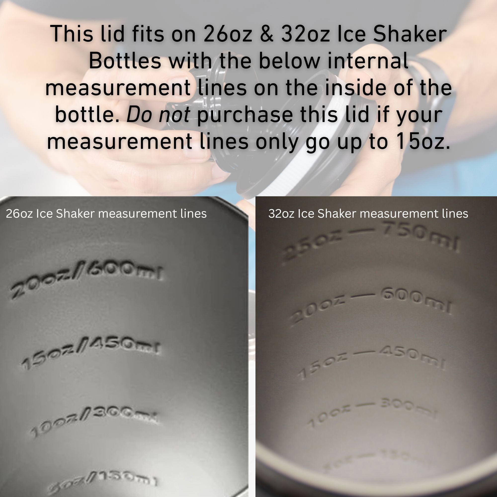 26oz & 32oz Shaker Lid