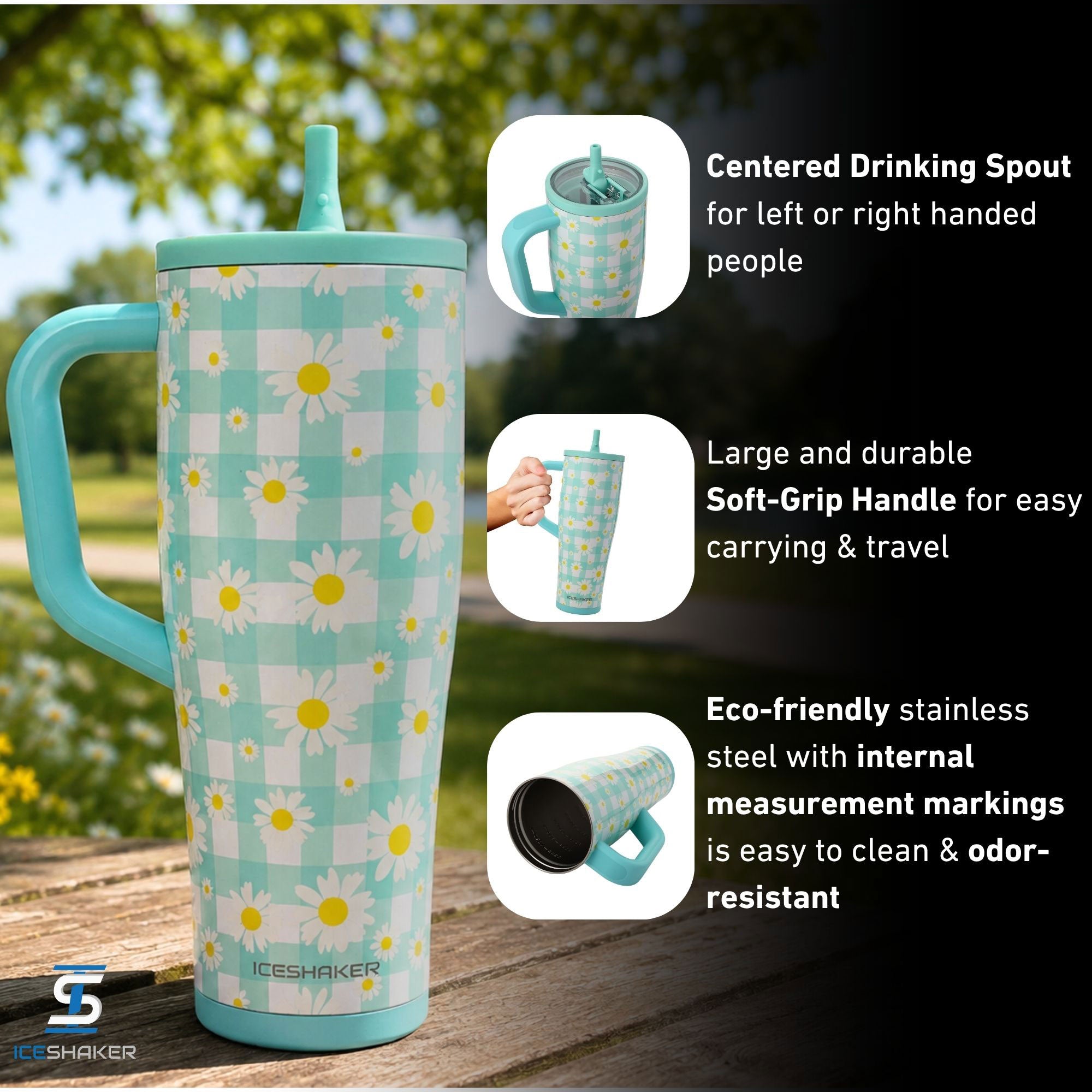 32oz Legend Series Shaker Bottle - Daisy