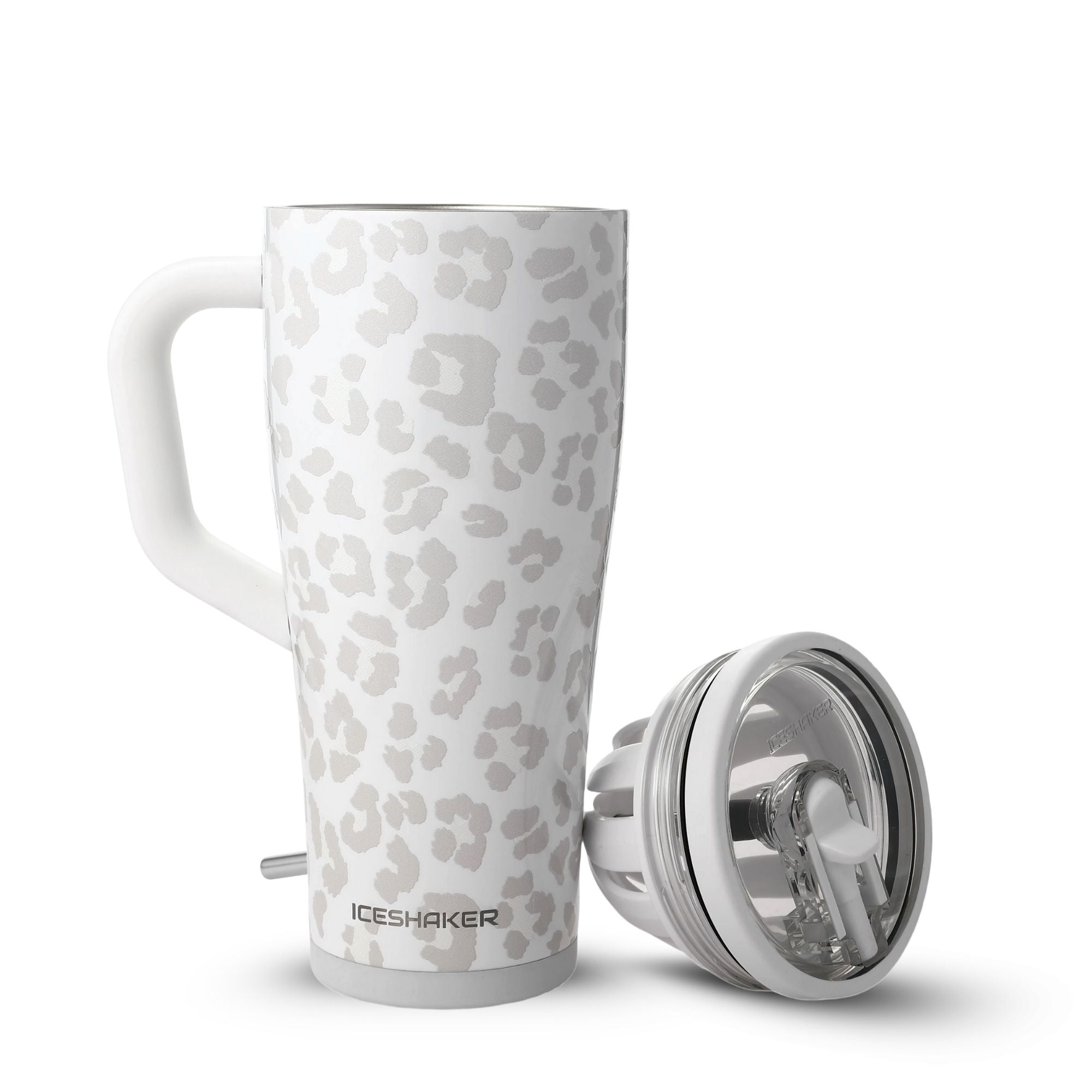 Ice Shaker White Leopard Legend Series Shaker Tumbler