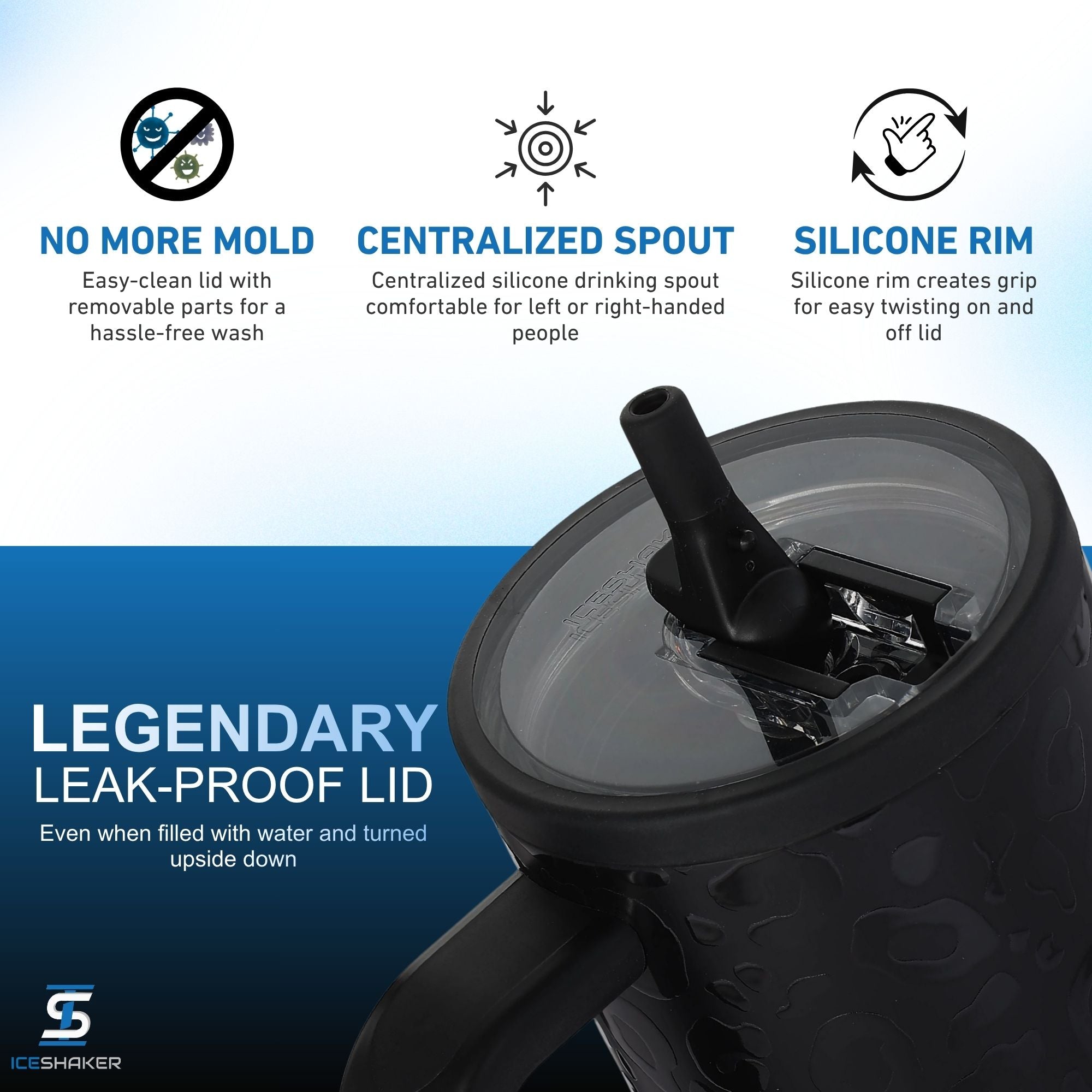 40oz Legend Series Shaker Bottle - Black Leopard (auction)