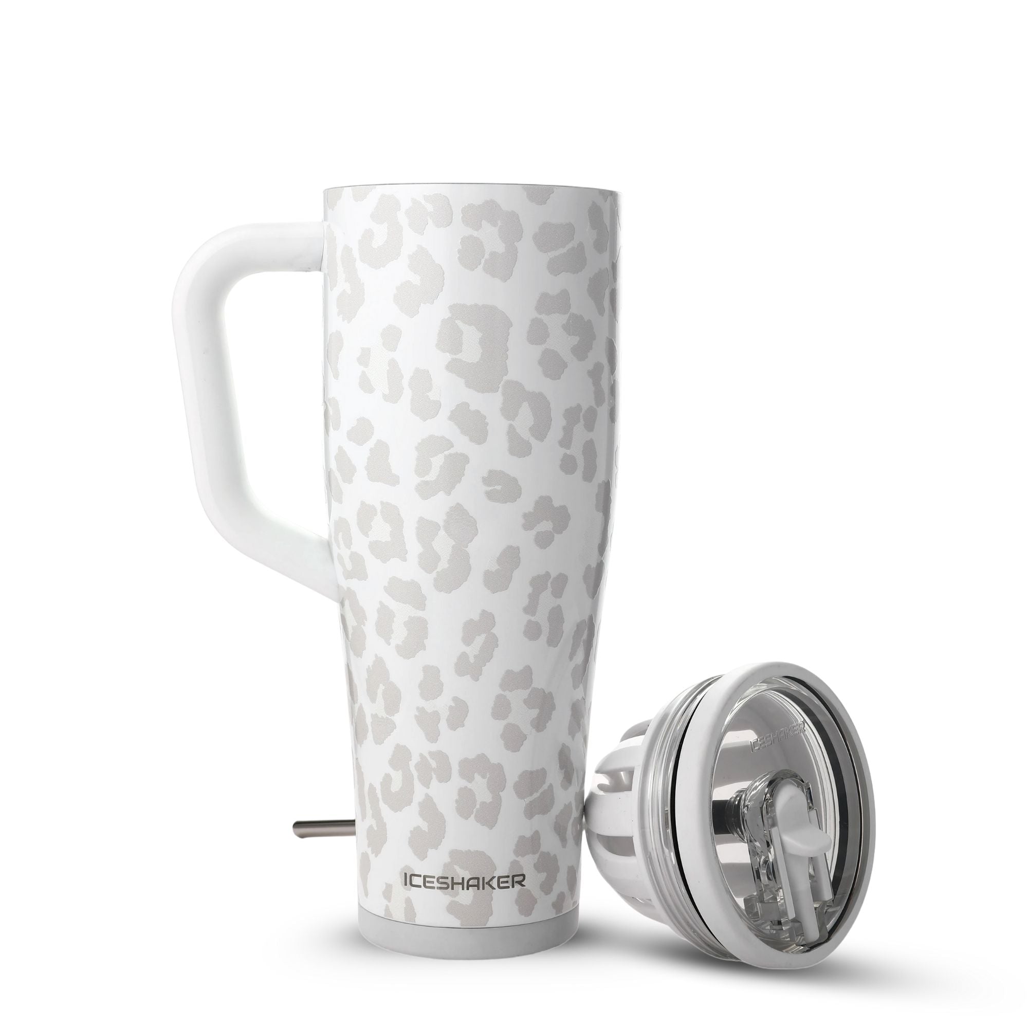 40oz Legend Series Shaker Bottle - White Leopard