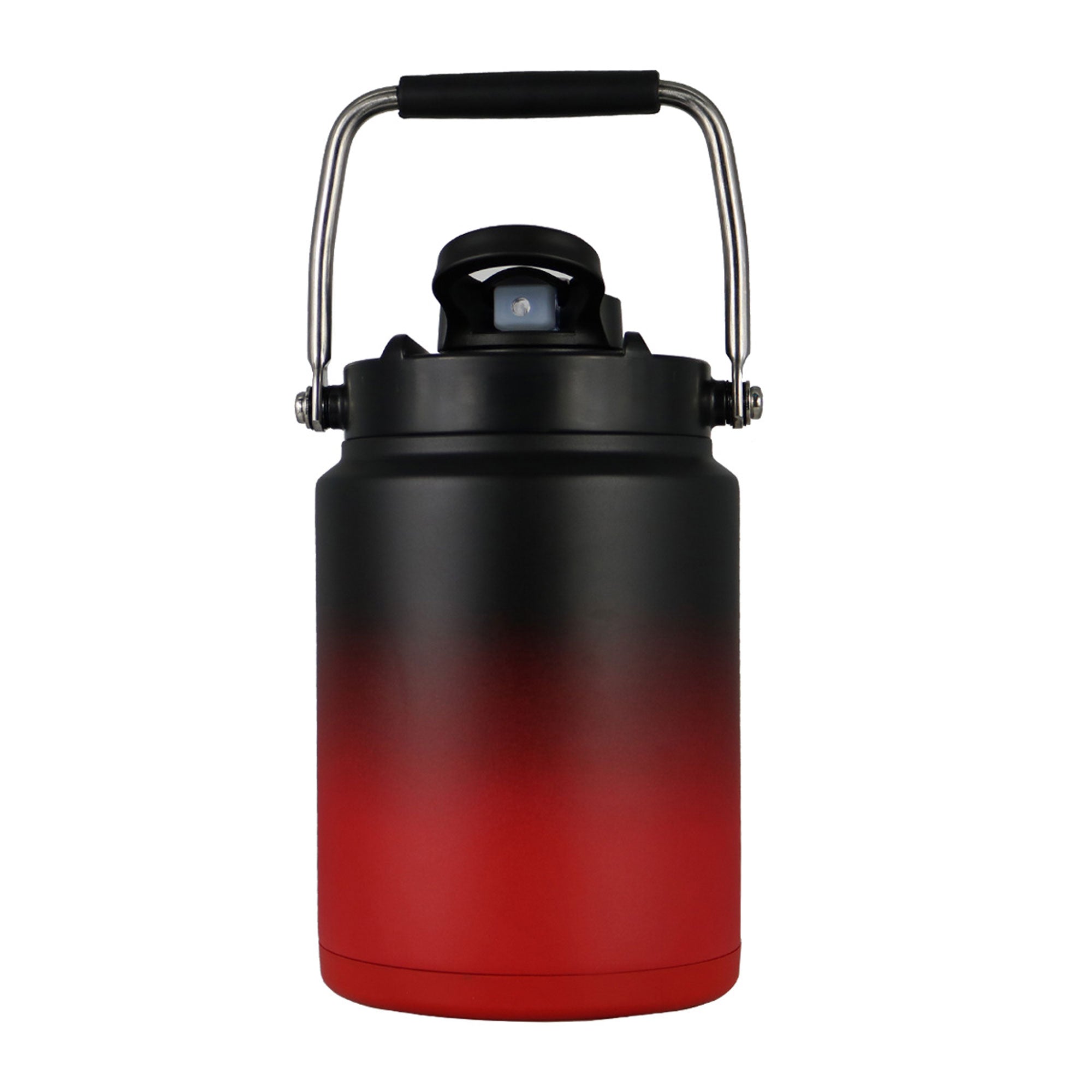 Half Gallon Jug with Silicone Base - Red Black Ombre