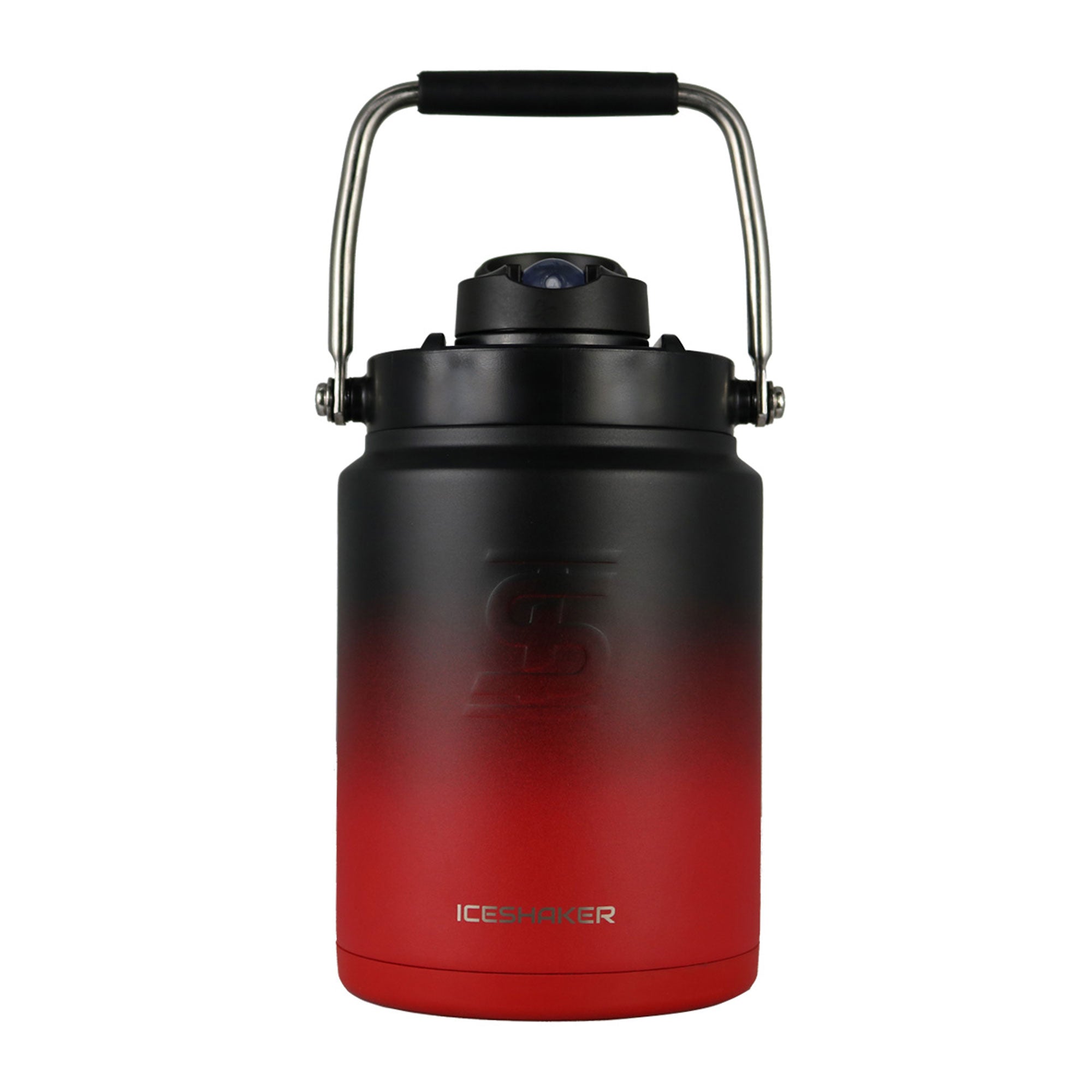 Half Gallon Jug with Silicone Base - Red Black Ombre