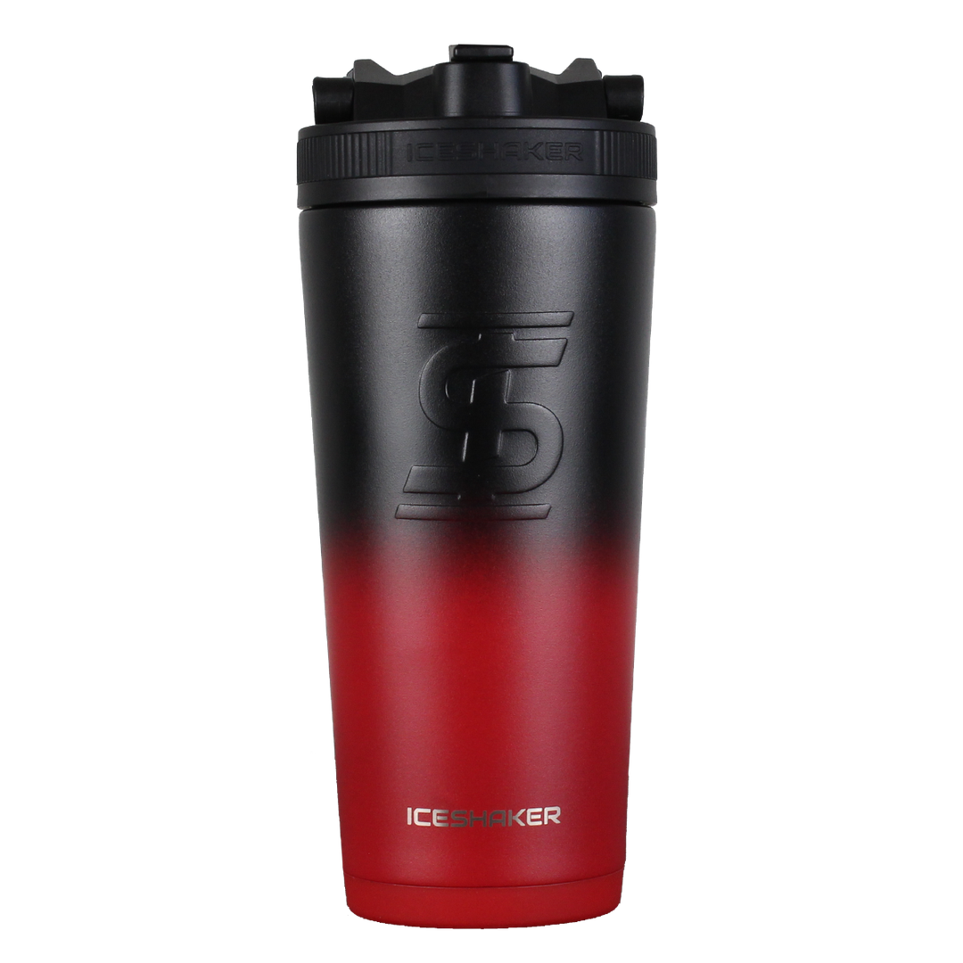 CUSTOM 26oz Sport Bottle - Red Black Ombre