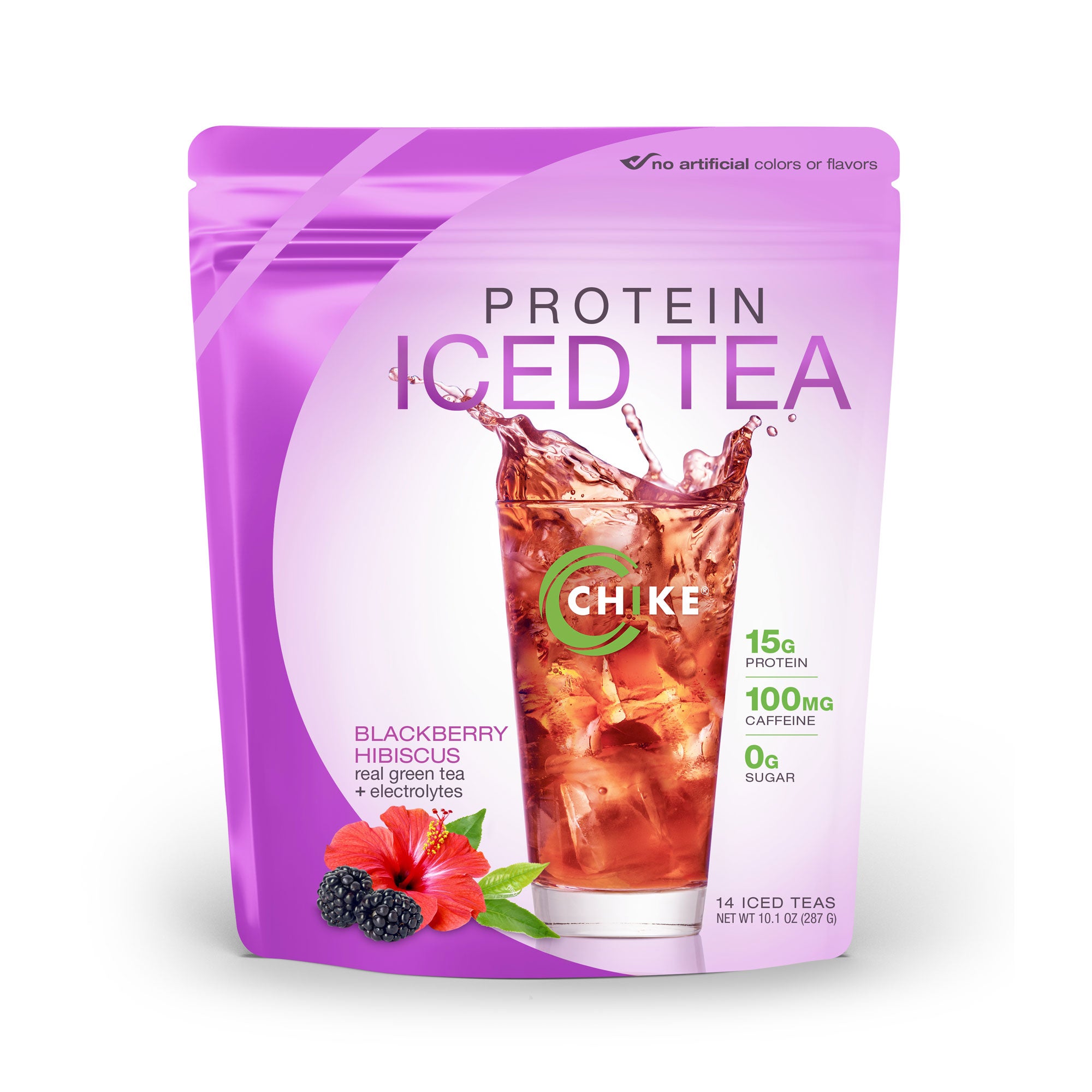 Chike Blackberry Hibiscus Protein Iced Tea