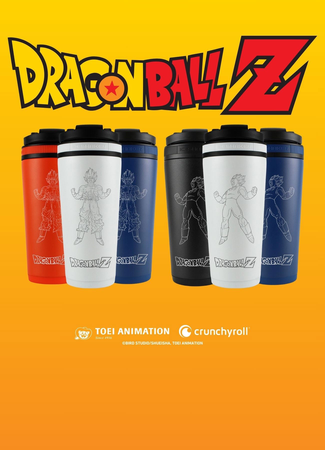 DragonBall Z 26oz Ice Shakers, Now Available! Click to shop now.