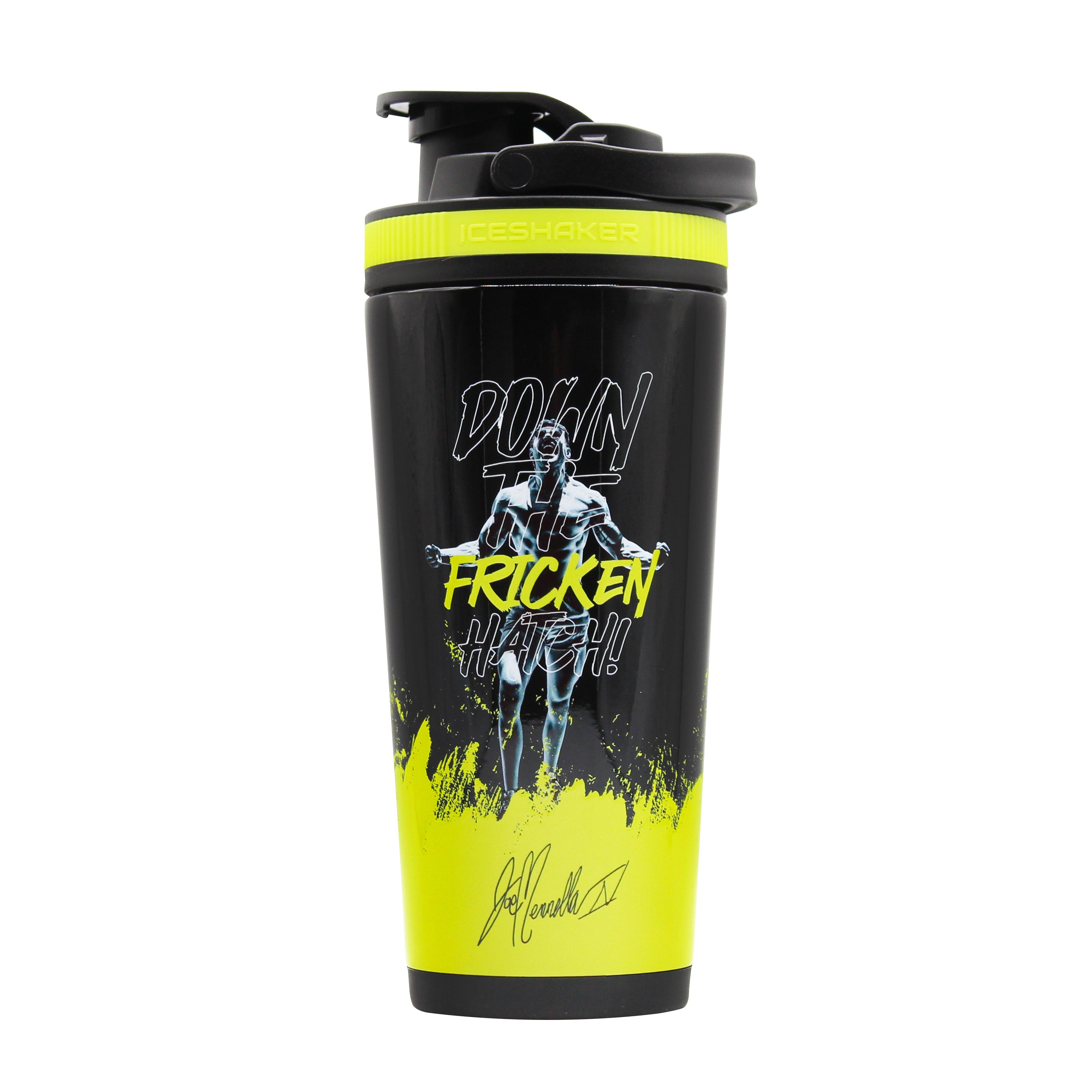 26oz Ice Shaker - Down The Hatch - Yellow