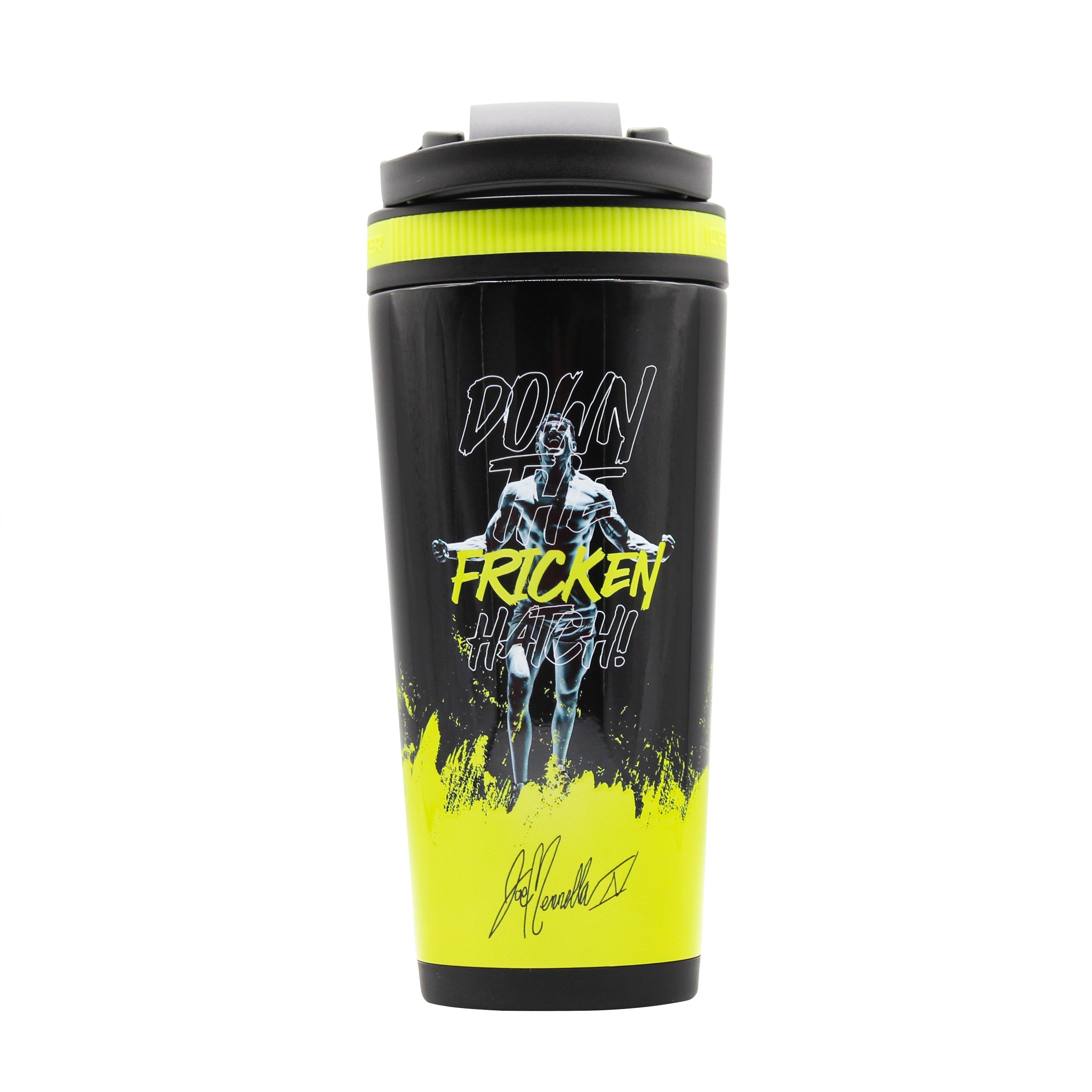 26oz Ice Shaker - Down The Hatch - Yellow
