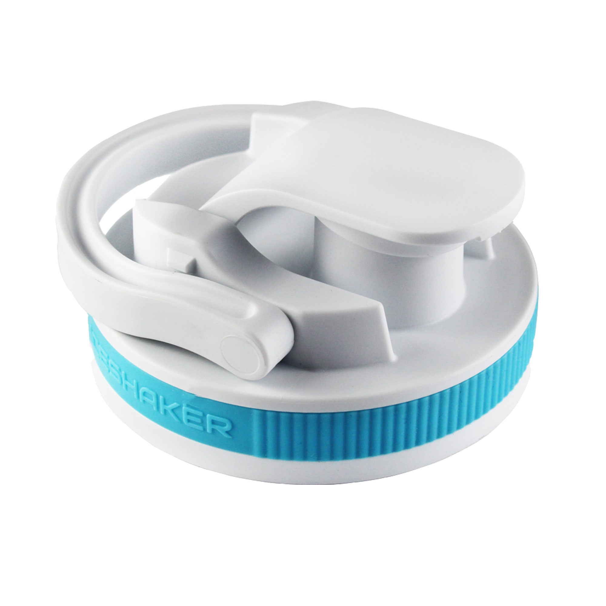 26oz Shaker Lid - White Lid with Caribbean Blue Band