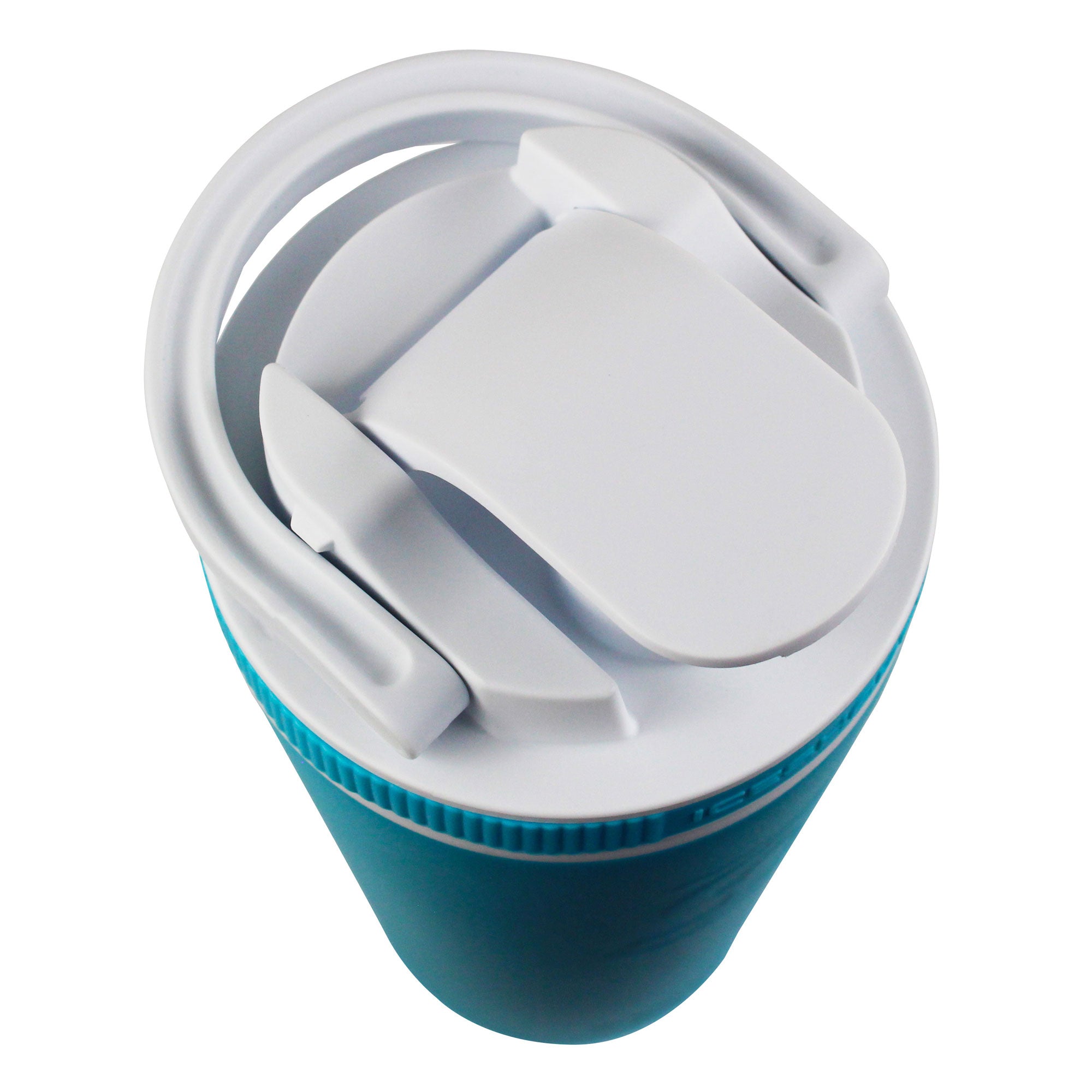 26oz Shaker Lid - White Lid with Caribbean Blue Band