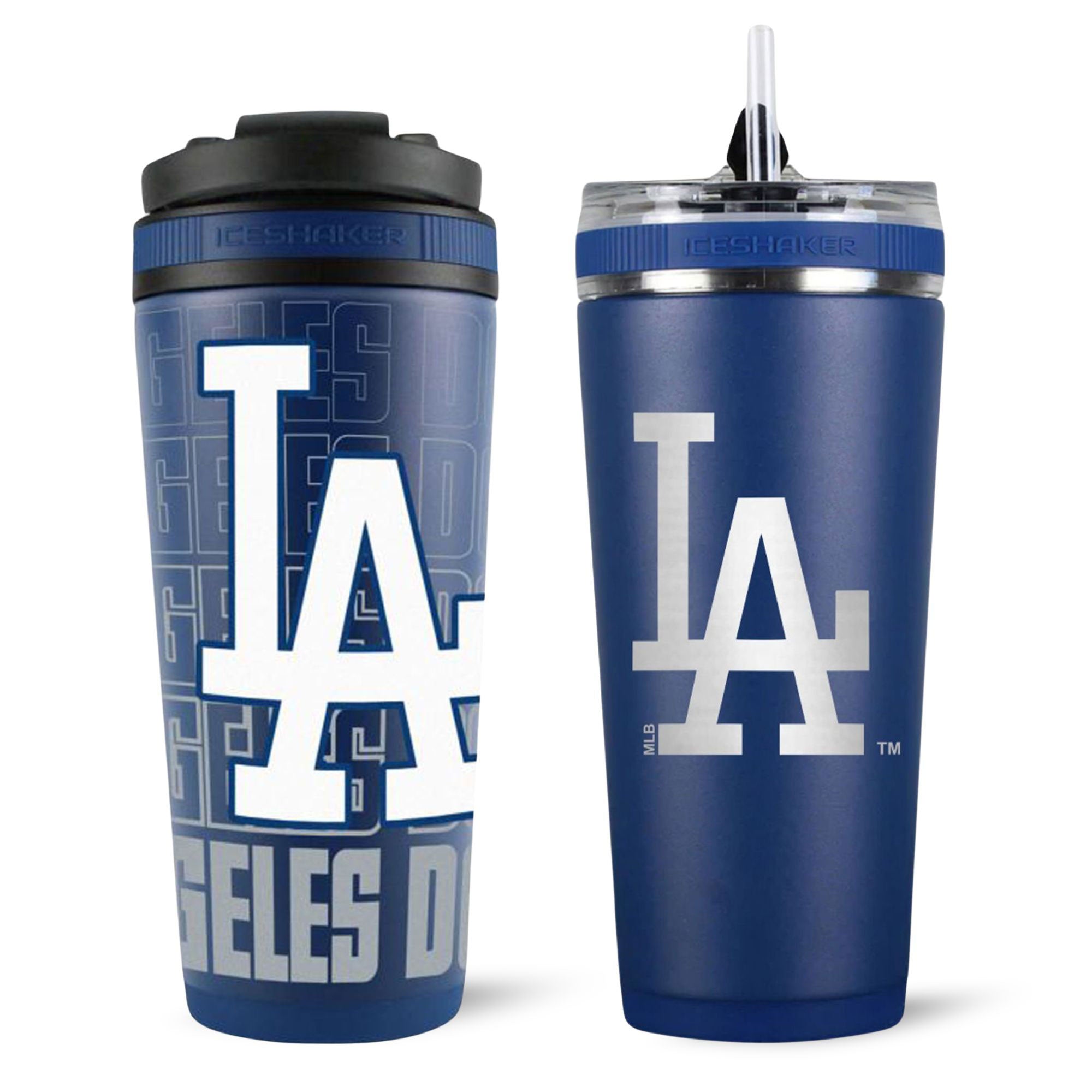 LA Dodgers Original Logo 4D Ice Shaker & Flex Bottle Bundle