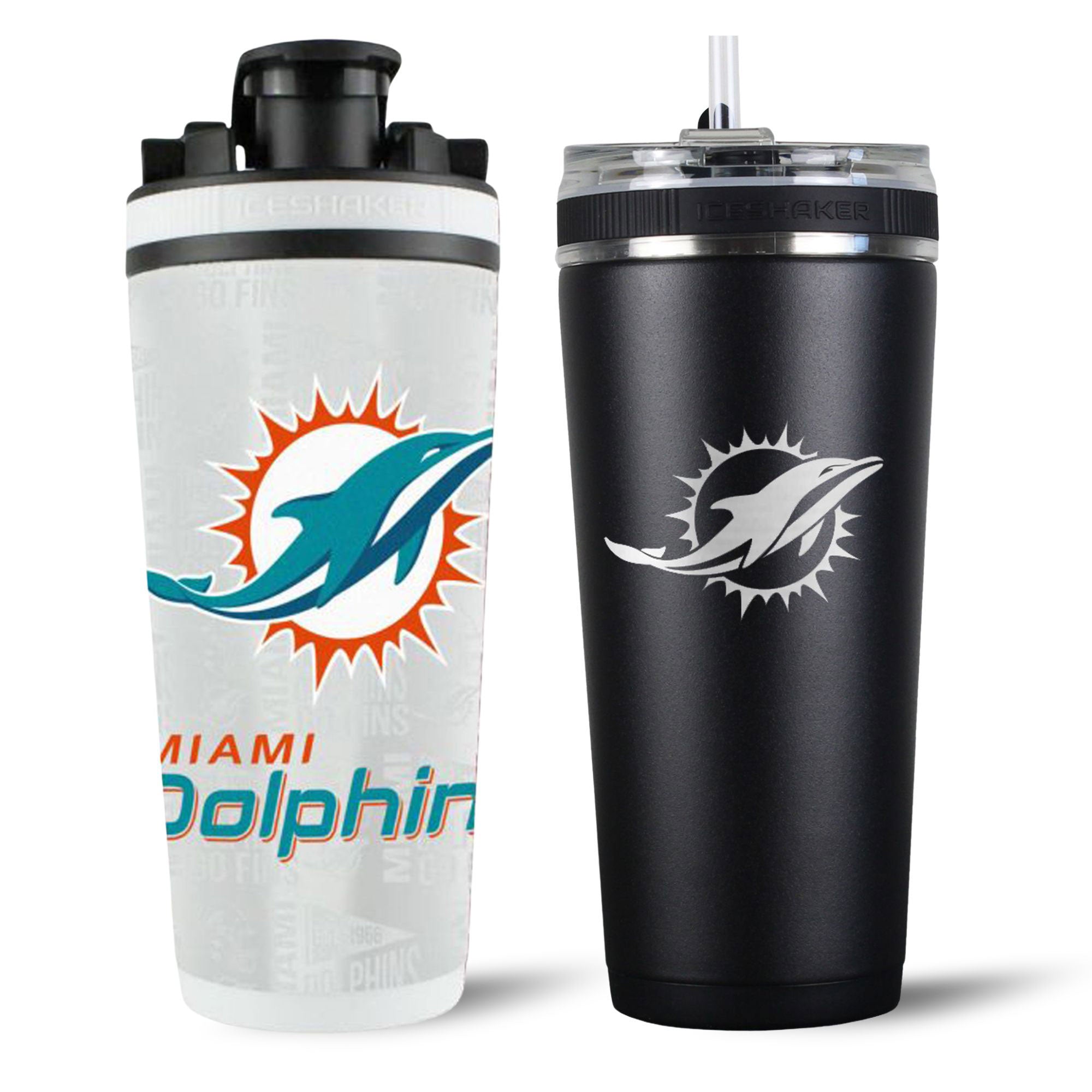 Miami Dolphins 4D Shaker & Flex Bottle Bundle