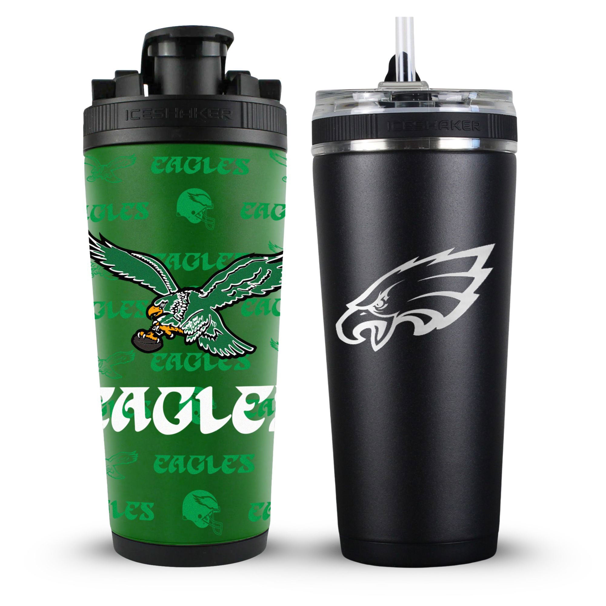 Philadelphia Eagles Vintage 4D Shaker & Flex Bottle Bundle