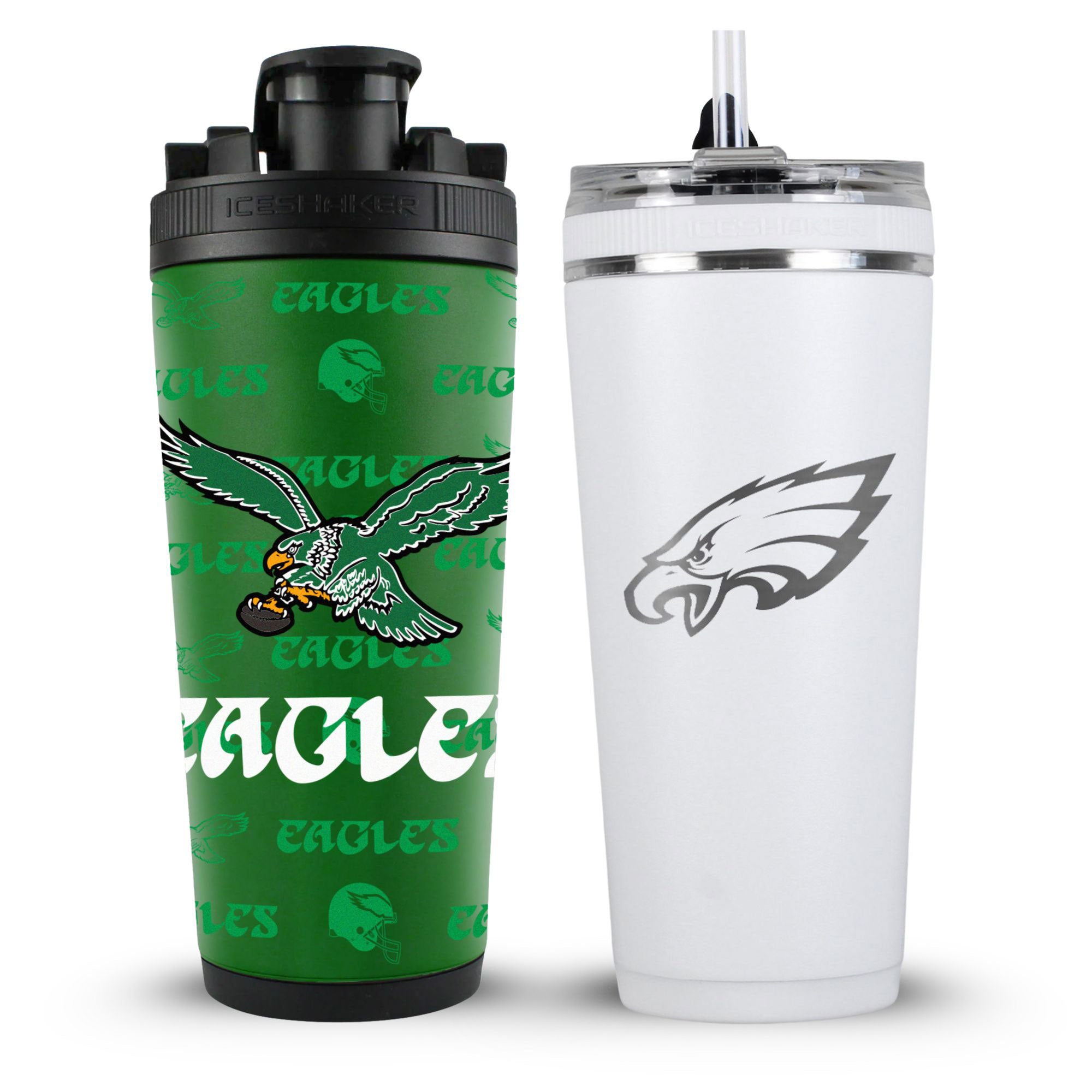 Philadelphia Eagles Vintage 4D Shaker & Flex Bottle Bundle