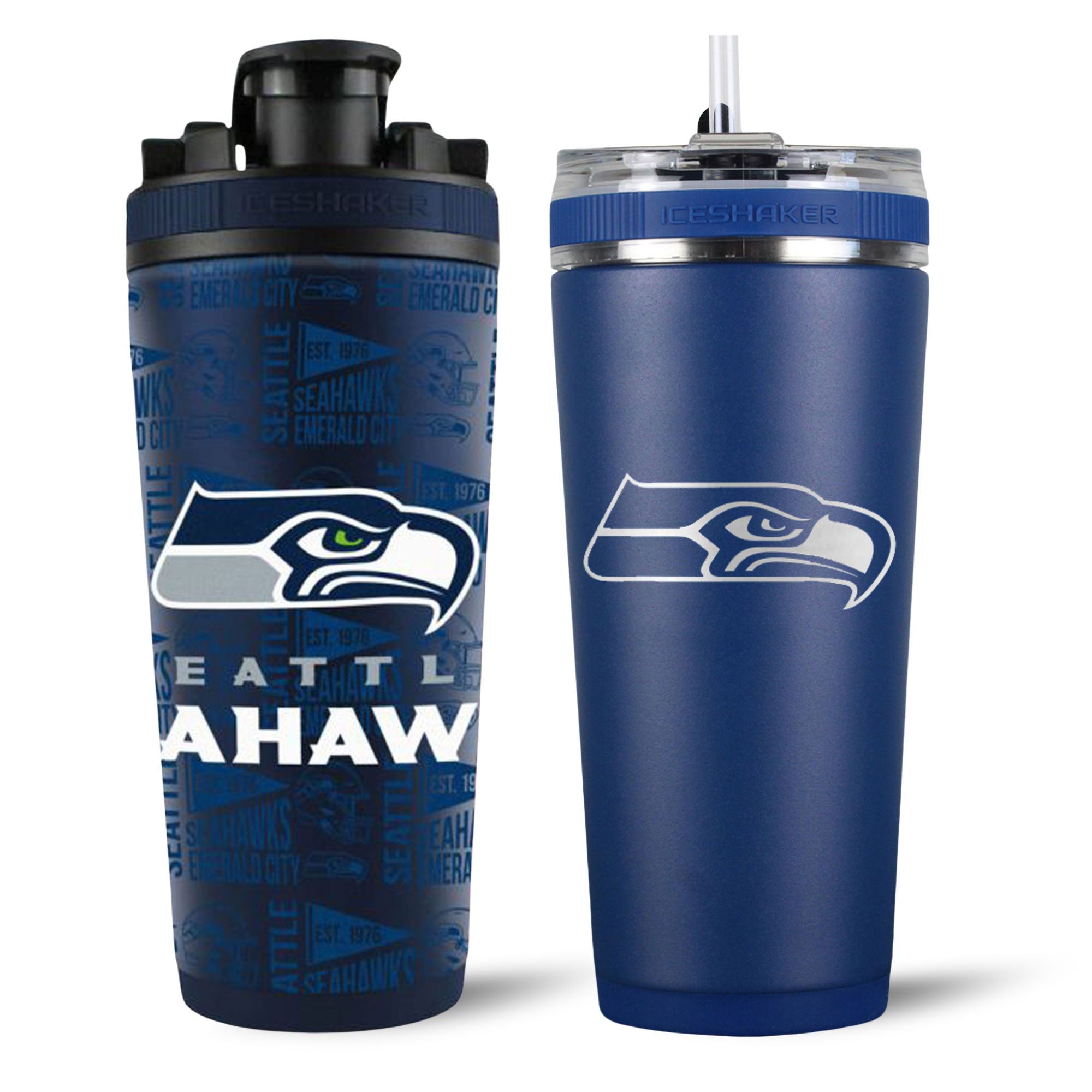 Seattle Seahawks 4D Shaker & Flex Bottle Bundle