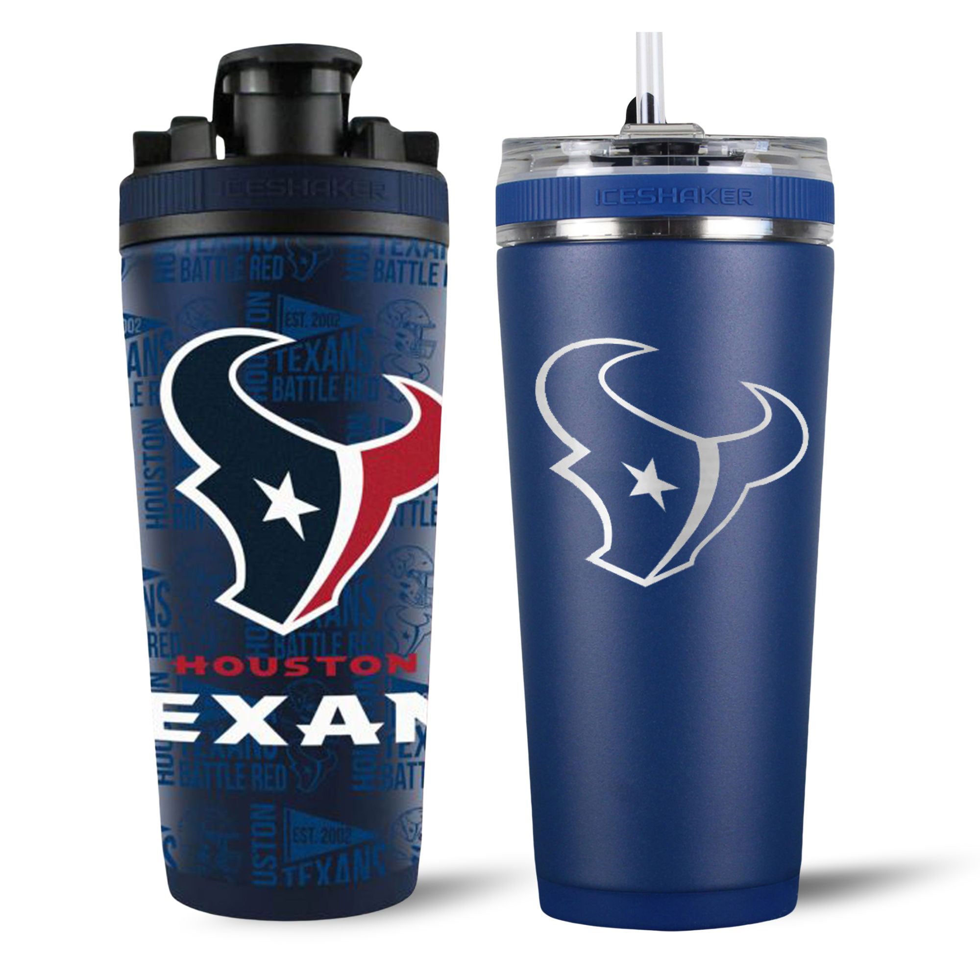 Houston Texans 4D Shaker & Flex Bottle Bundle