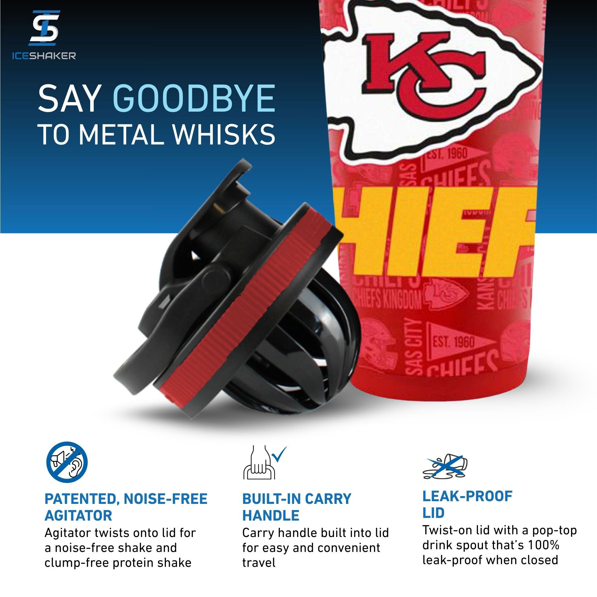 Officially Licensed Kansas City Chiefs 4D Ice Shaker