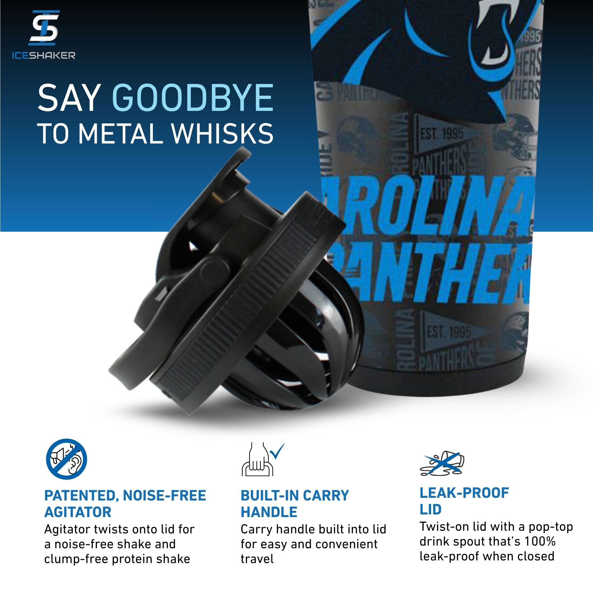 Officially Licensed Carolina Panthers 4D Ice Shaker