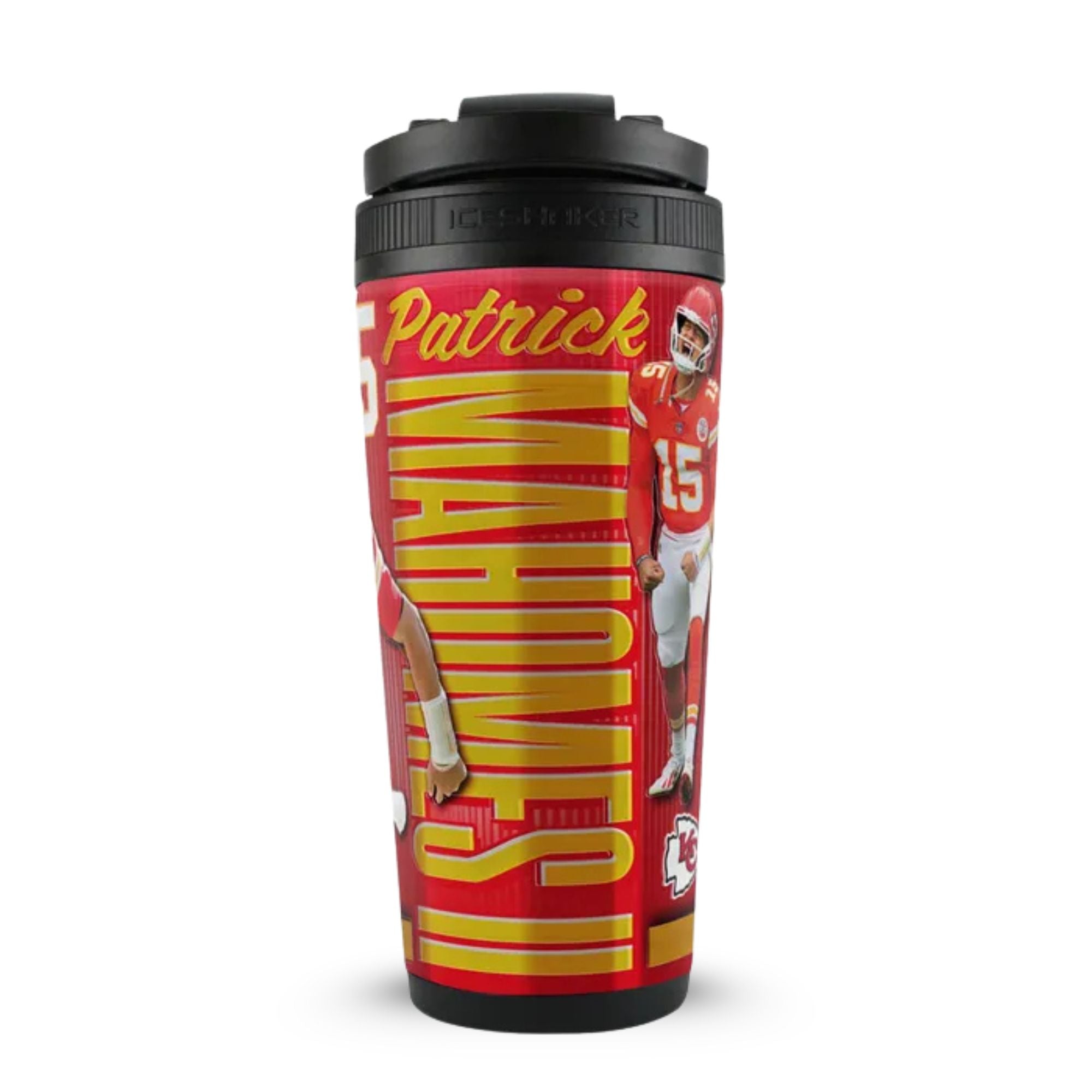 Official Patrick Mahomes Kansas City Chiefs 4D 26oz Ice Shaker
