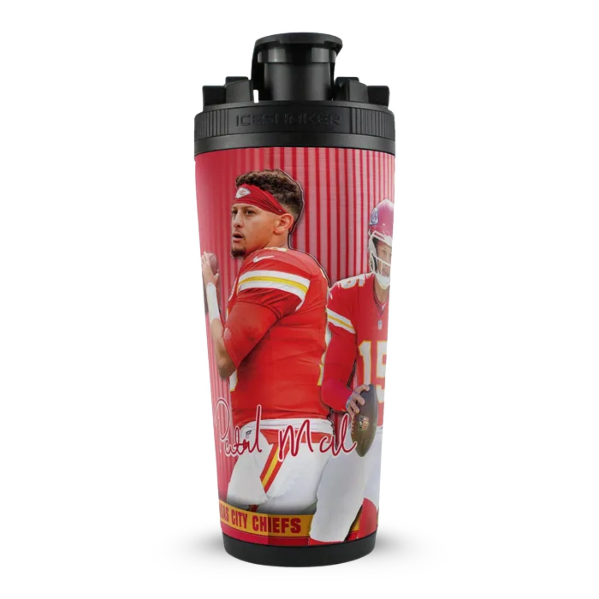 Official Patrick Mahomes Kansas City Chiefs 4D 26oz Ice Shaker