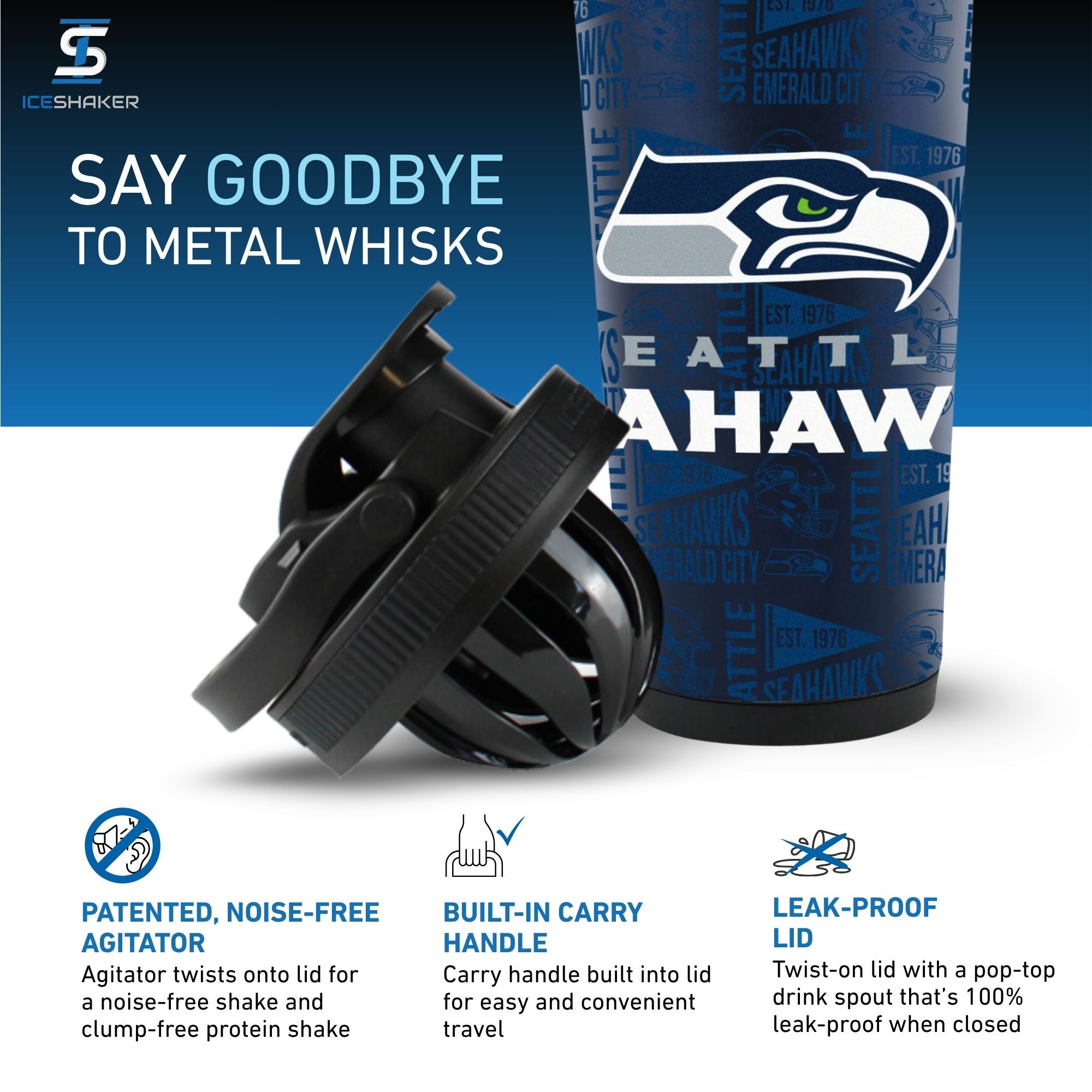 Officially Licensed Seattle Seahawks 26oz Ice Shaker