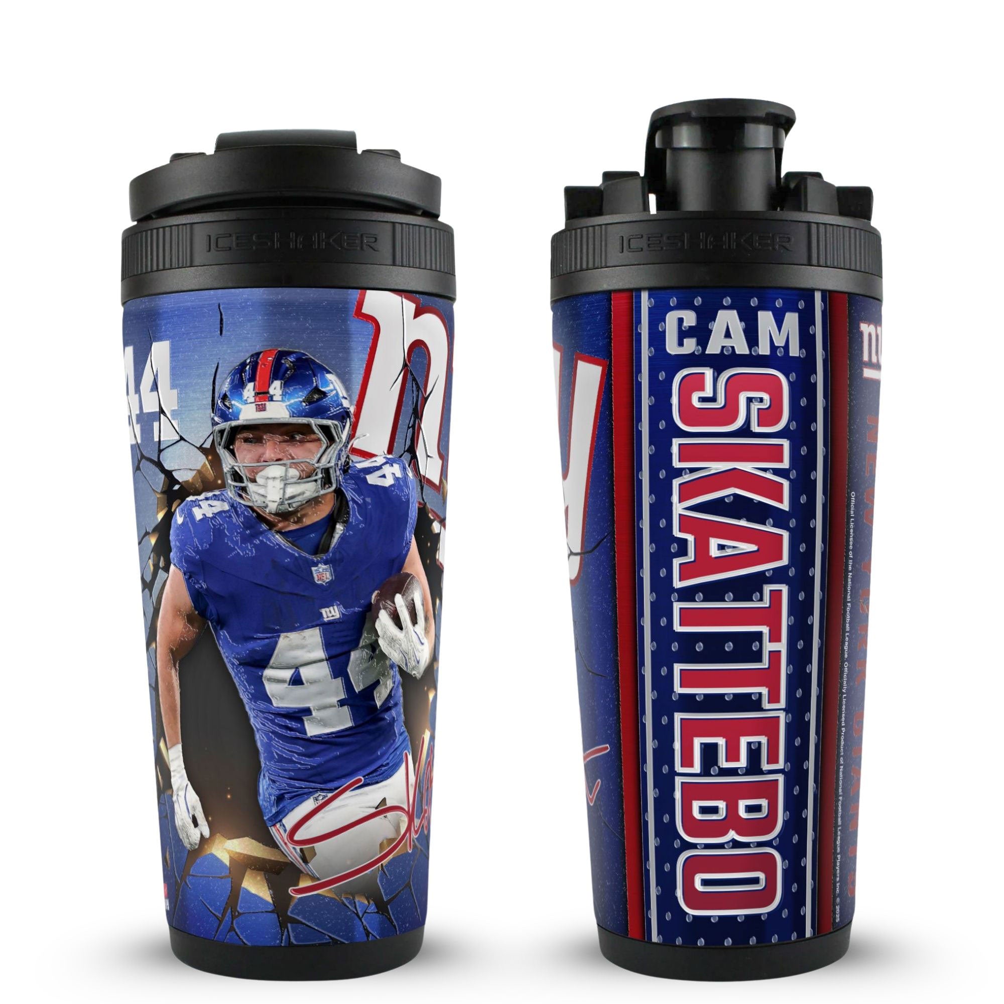 Official Cam Skattebo NY Giants 4D 26oz Ice Shaker