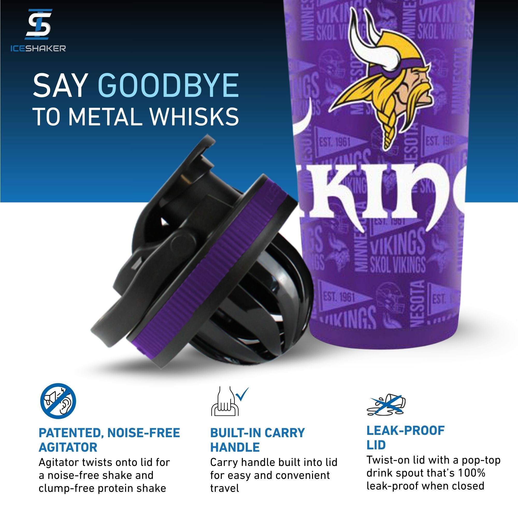 Officially Licensed Minnesota Vikings 4D Ice Shaker