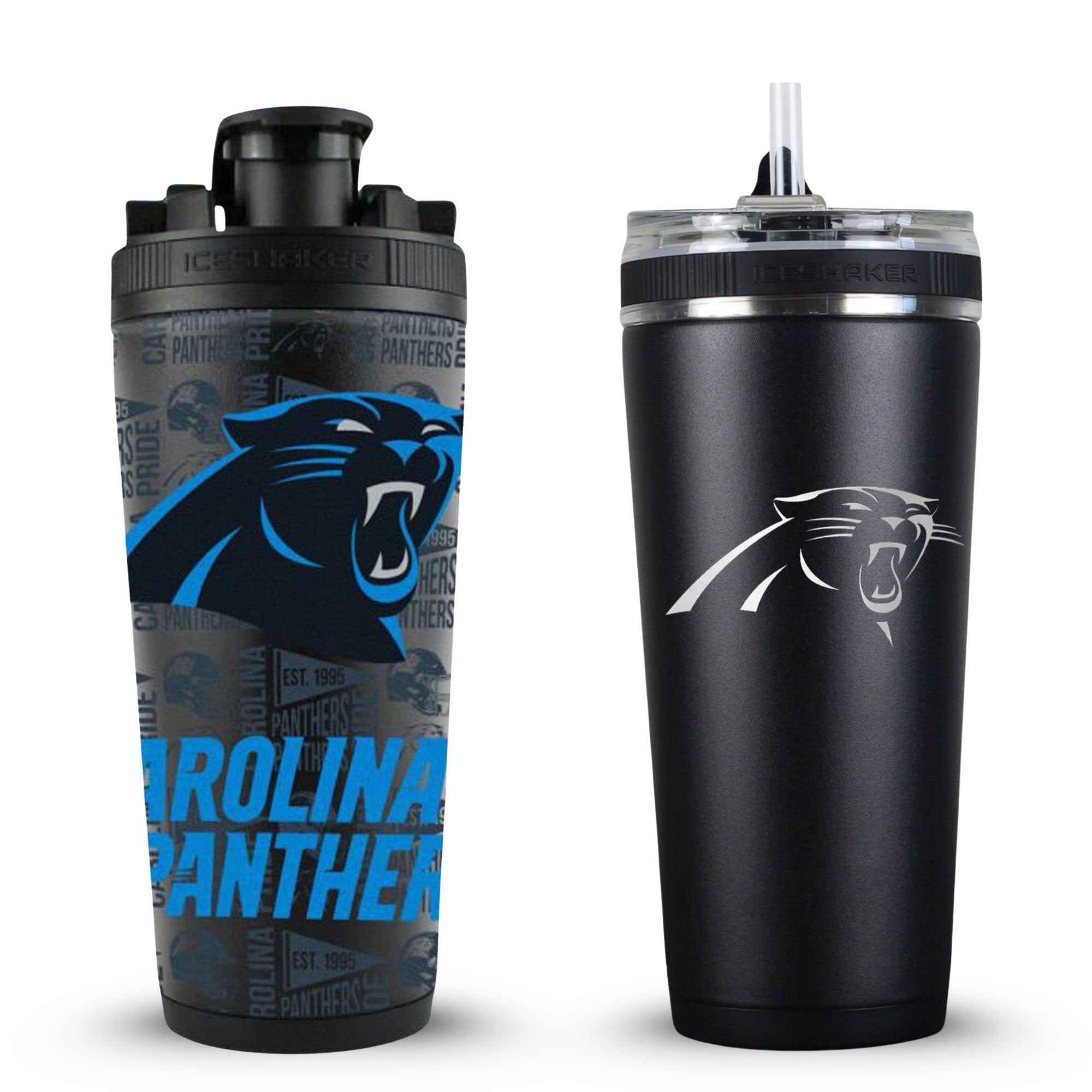 Carolina Panthers 4D Shaker & Flex Bottle Bundle